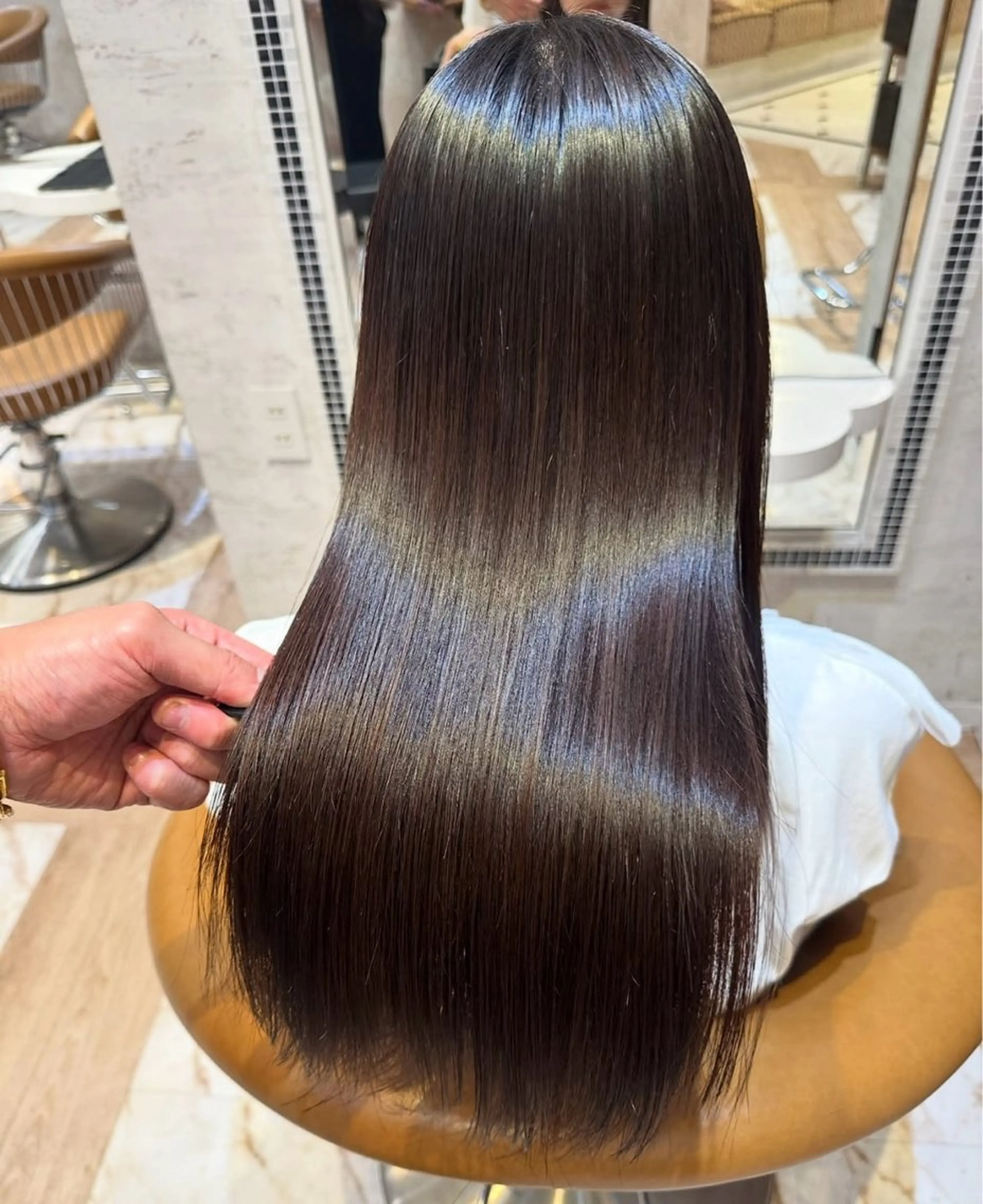 ロング 縮毛矯正 ハイトーンの天才 shuheiのヘアスタイル