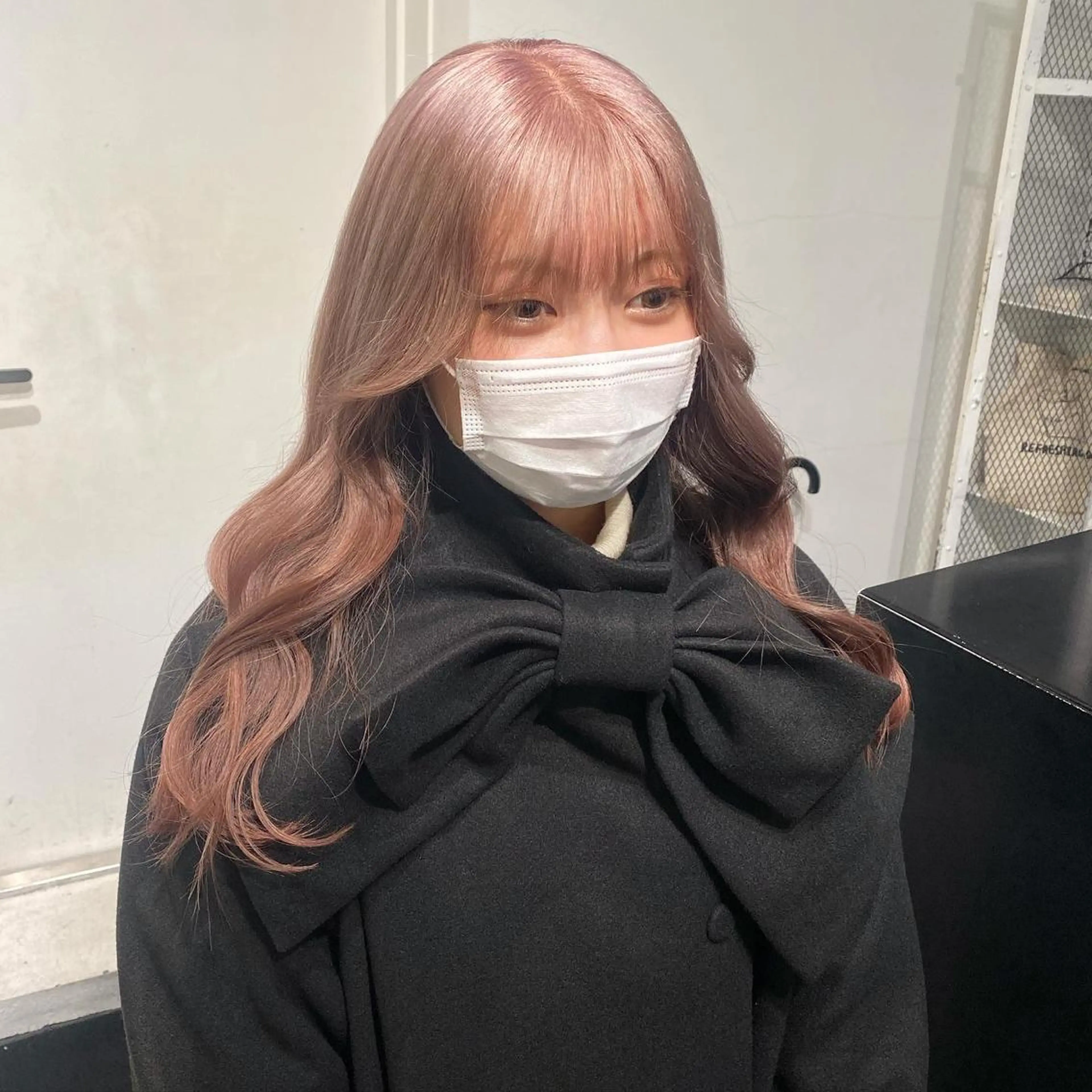 ロング カラー ベージュカラー ピンクカラー ピンクベージュ ヘアカラー トリートメント 🎀ツヤ髪韓国ヘア ミカ🎀のヘアスタイル