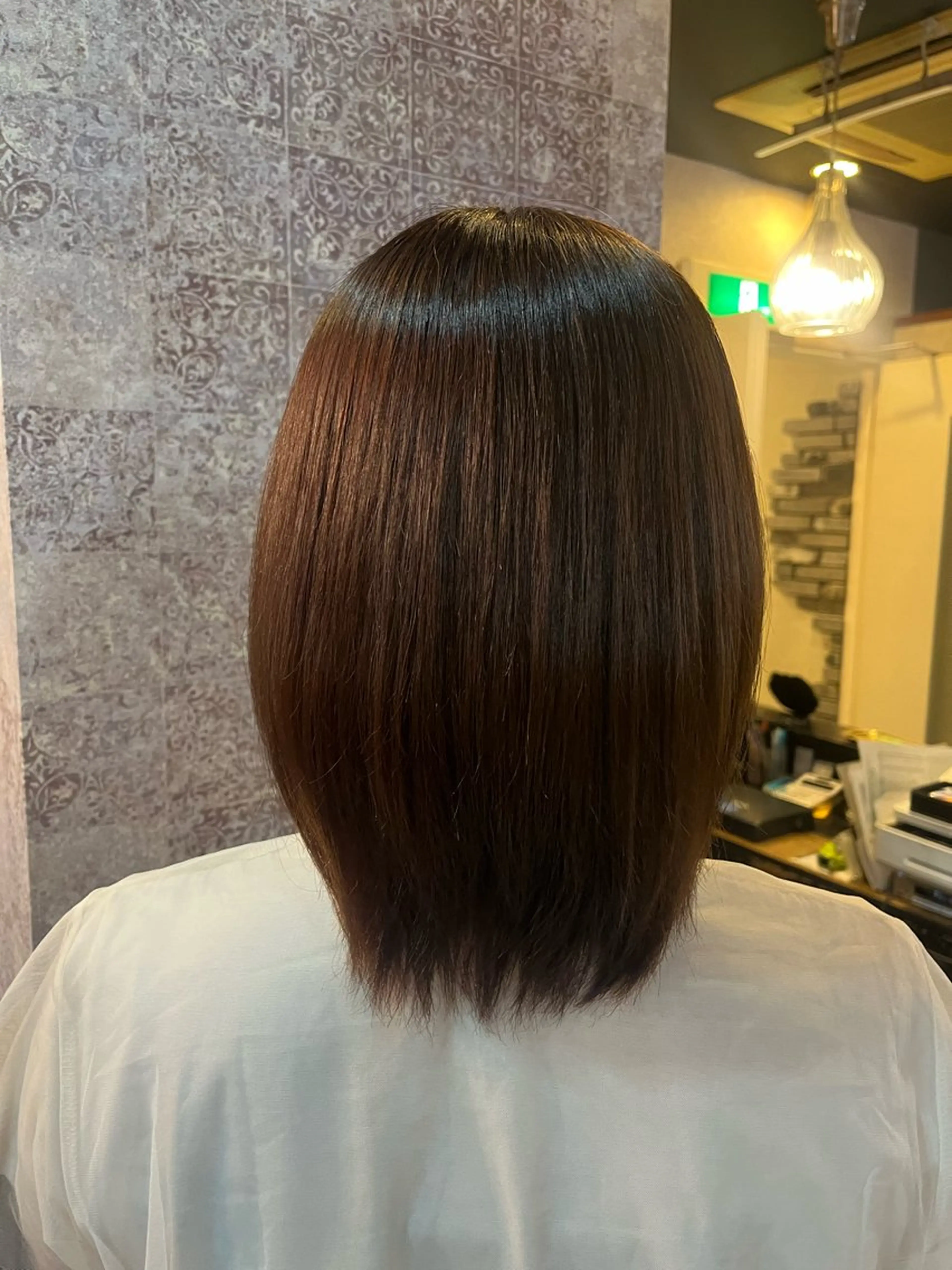 ミディアム 縮毛矯正 eim hair design 町田店所属・Makino🌷 牧野有花のヘアスタイル