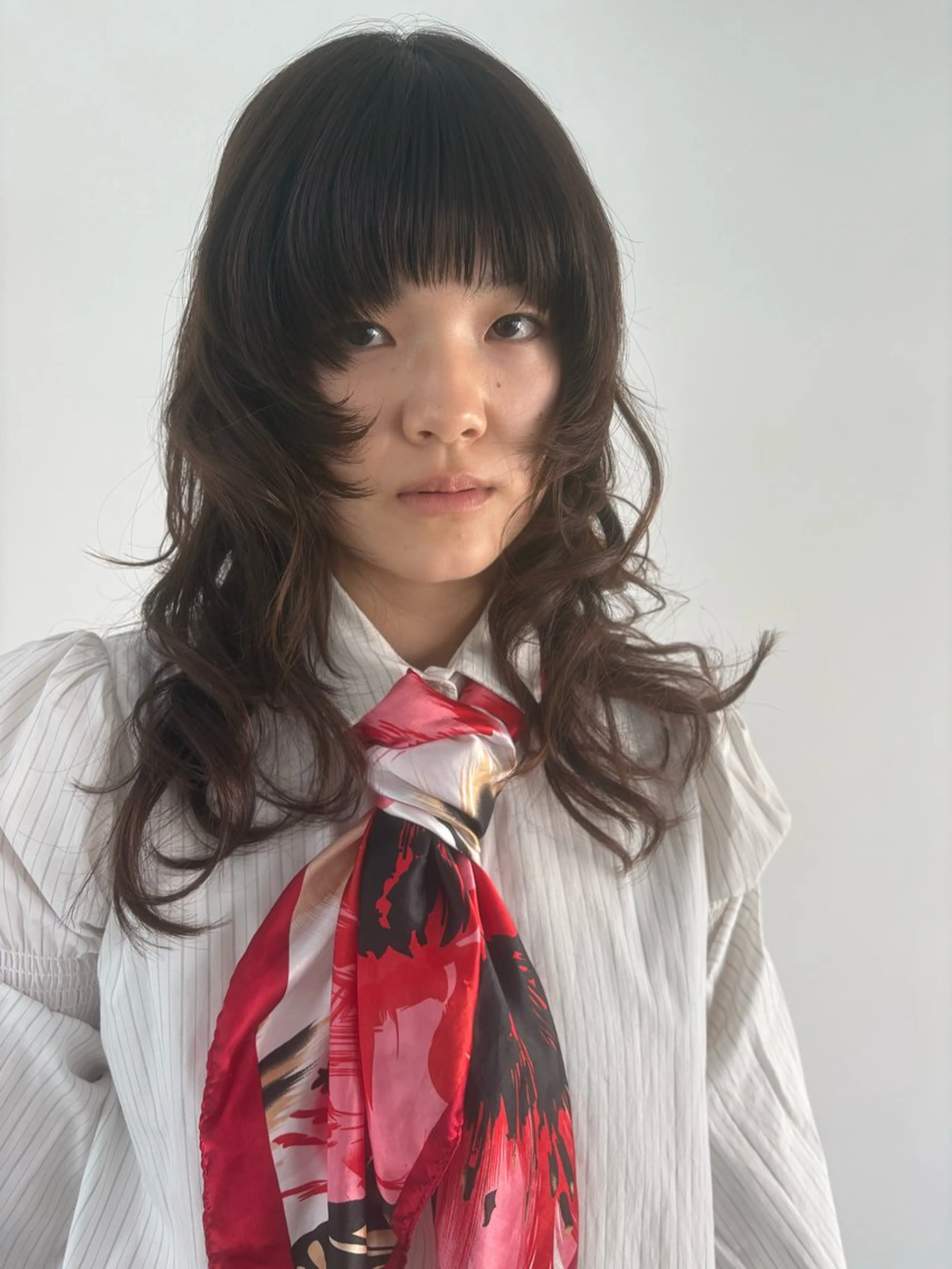 セミロング カット ヘアカラー ウツワ所属・高円寺/loca/ 田中南帆のヘアスタイル