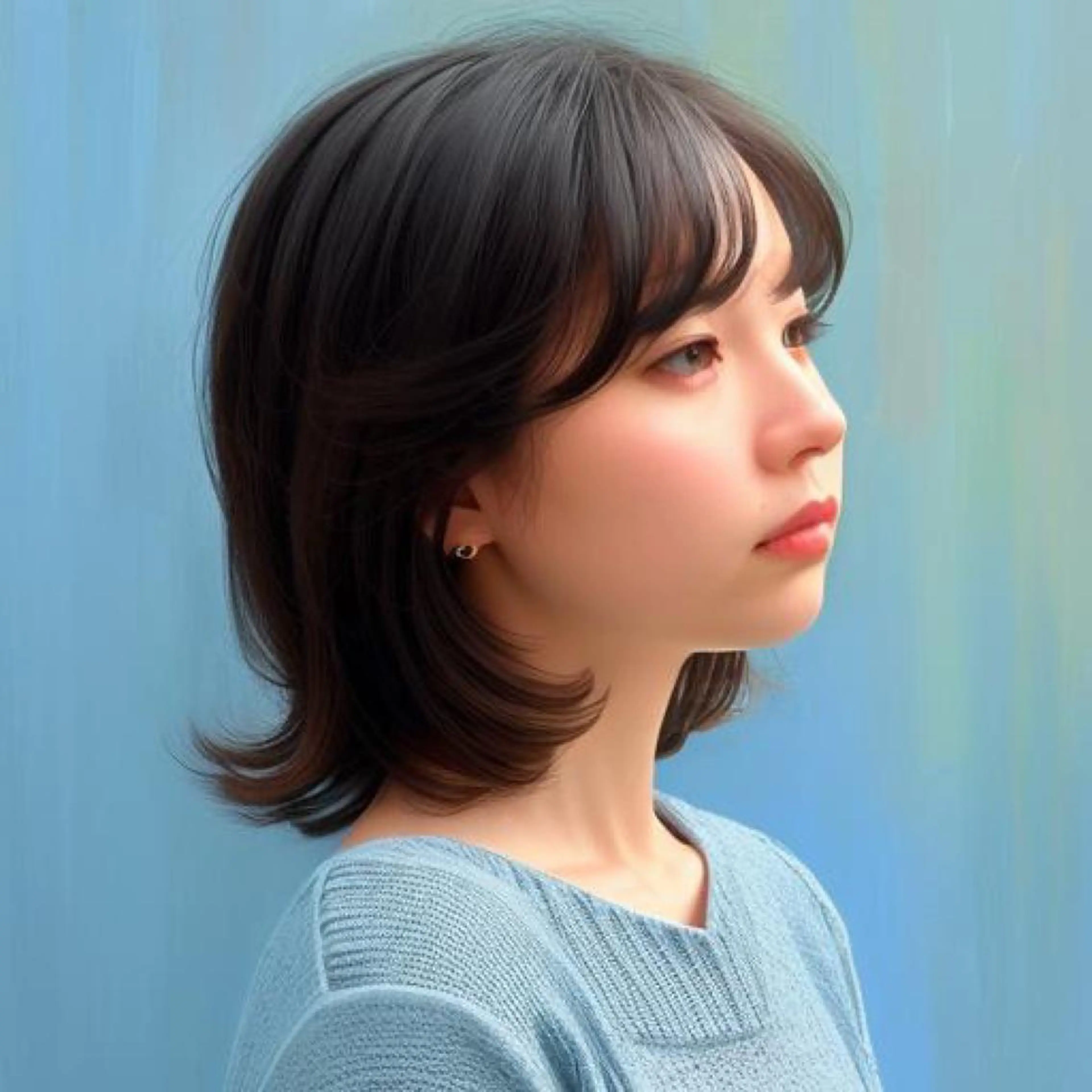 ショート ボブ くびれヘア 韓国風ヘア 髪質改善 ANFINI所属・田中 励也 レイヤー ボブのヘアスタイル