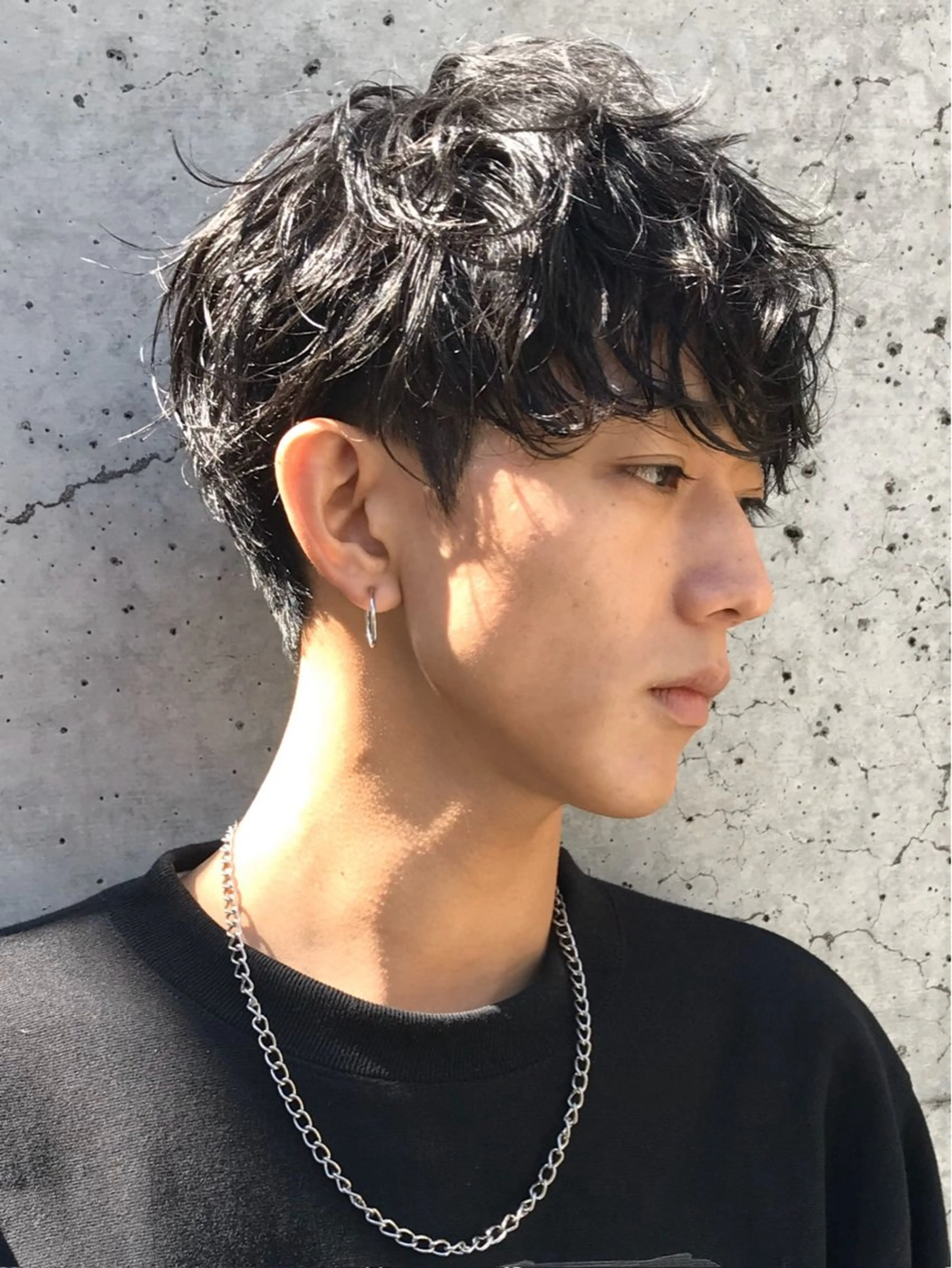 ショート パーマ メンズ カット パーマ fifth 原宿　【フィフス】所属・fifth/メンズ パーマ/川﨑泰就のヘアスタイル