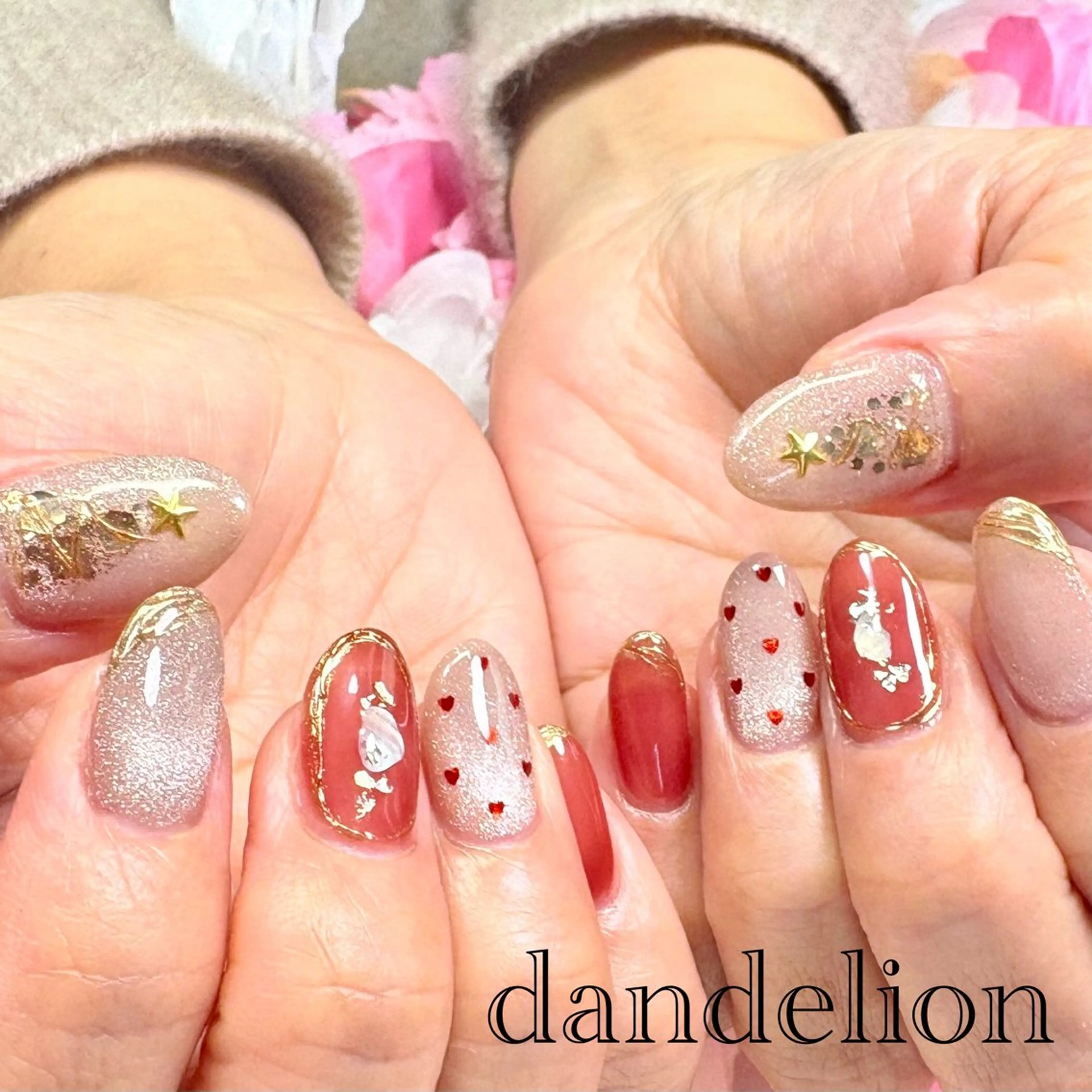 ネイル ハンドネイル ハンドケア dandelion ダンデライオンのネイルデザイン