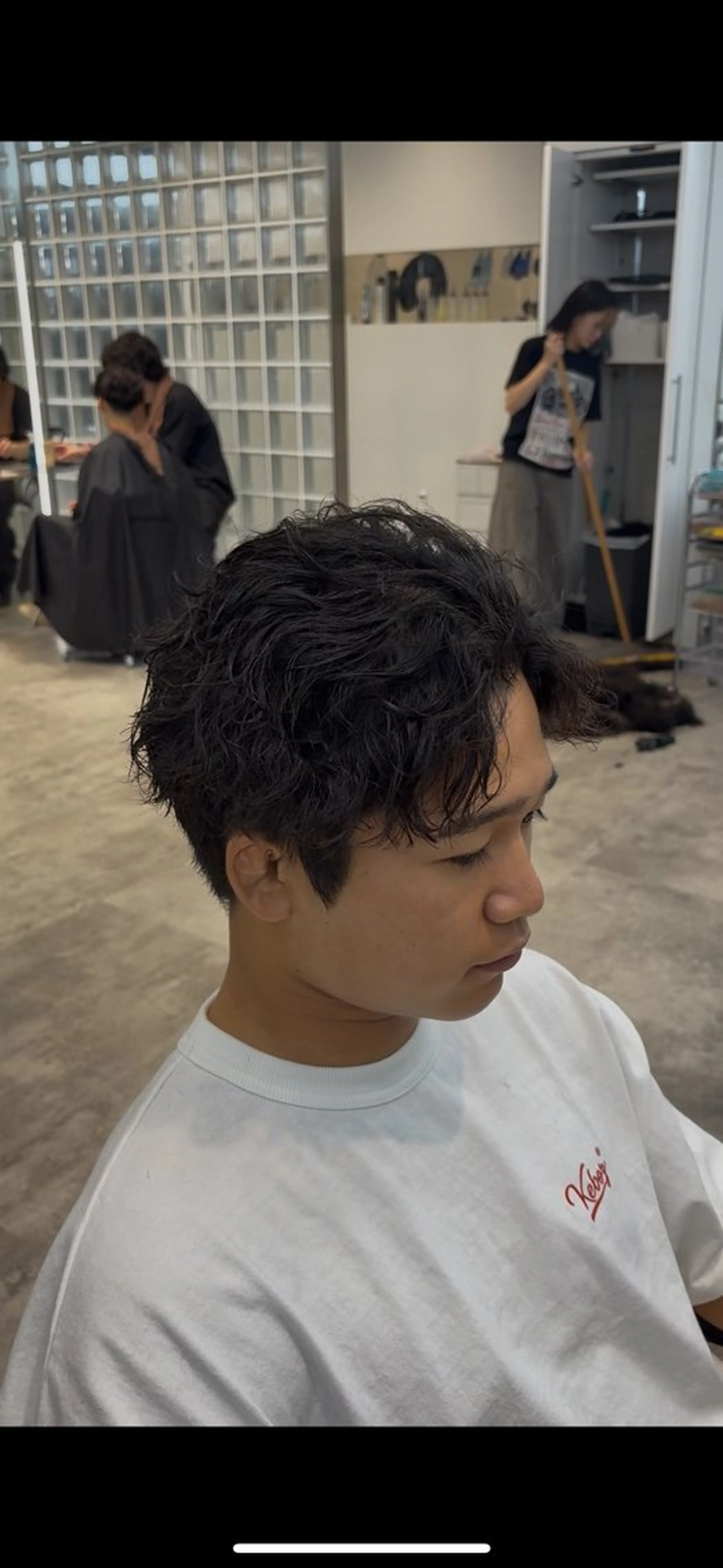 ショート パーマ ショートヘア メンズパーマ特化 園田 楓莉のヘアスタイル