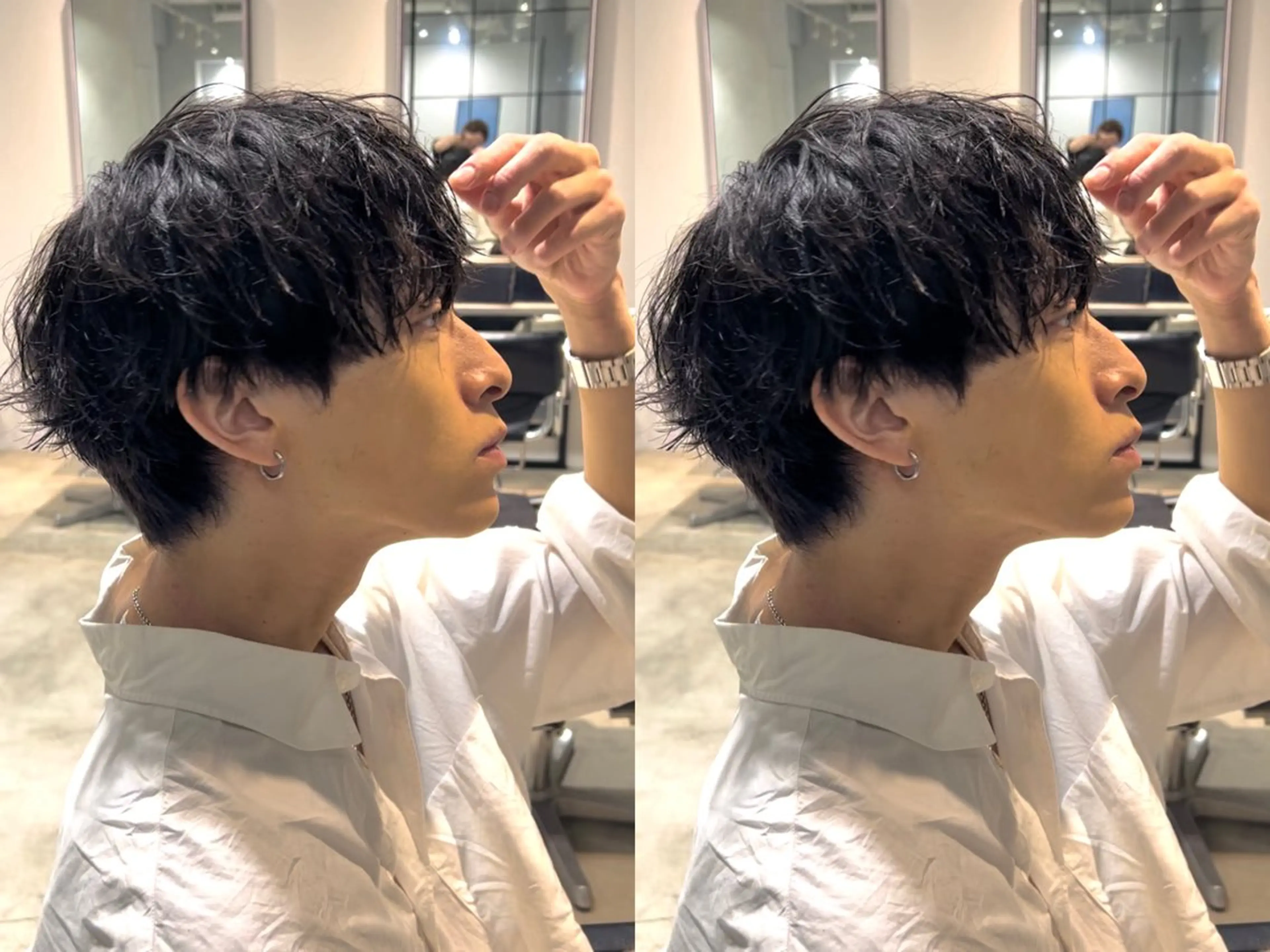 パーマ メンズ カット パーマ トリートメント 韓国ヘアダウンパーマ シャドウパーマ/航太のヘアスタイル