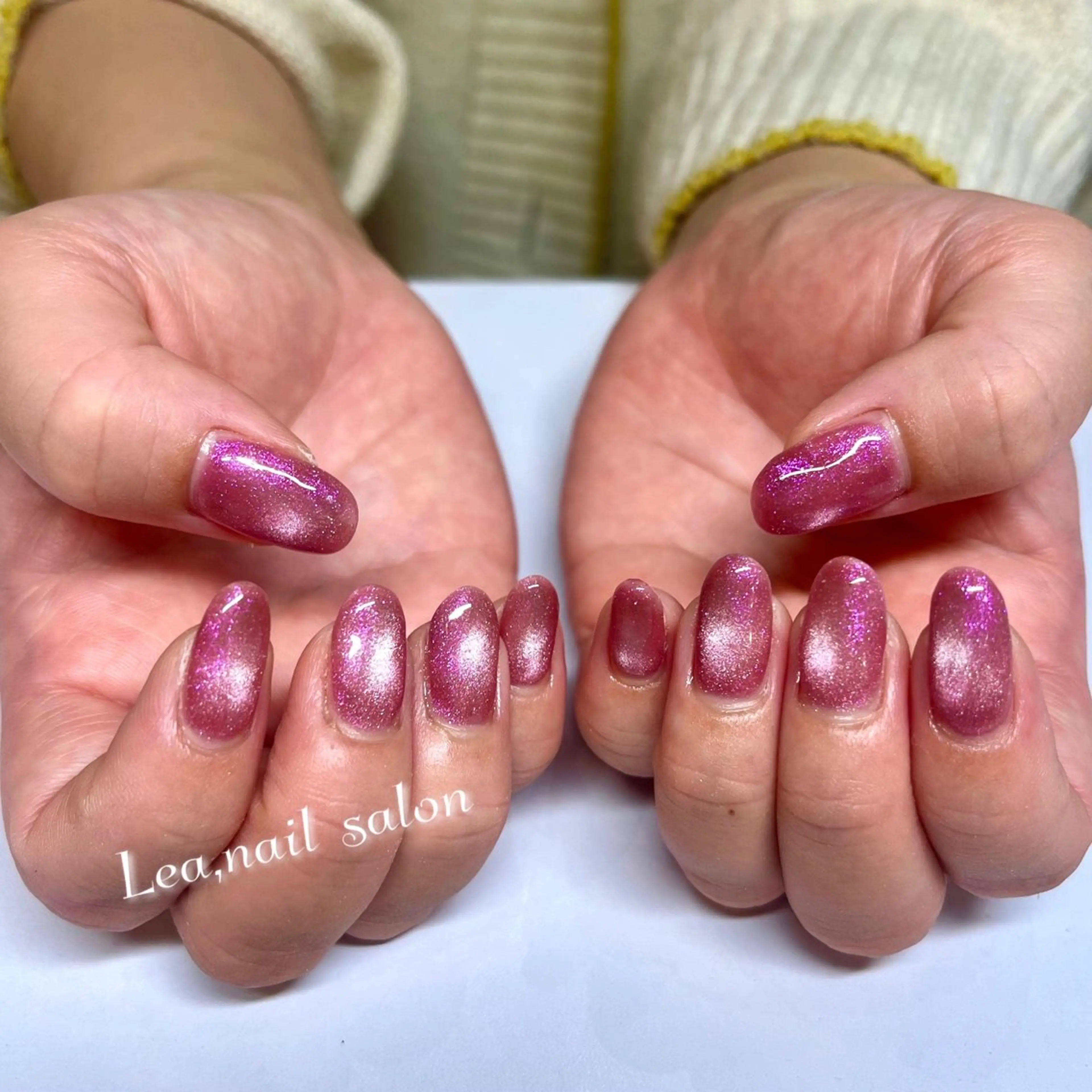 ネイル マグネットネイル マグネットワンカラー ワンカラーネイル Lea.nail salon所属・大波 万桜のネイルデザイン