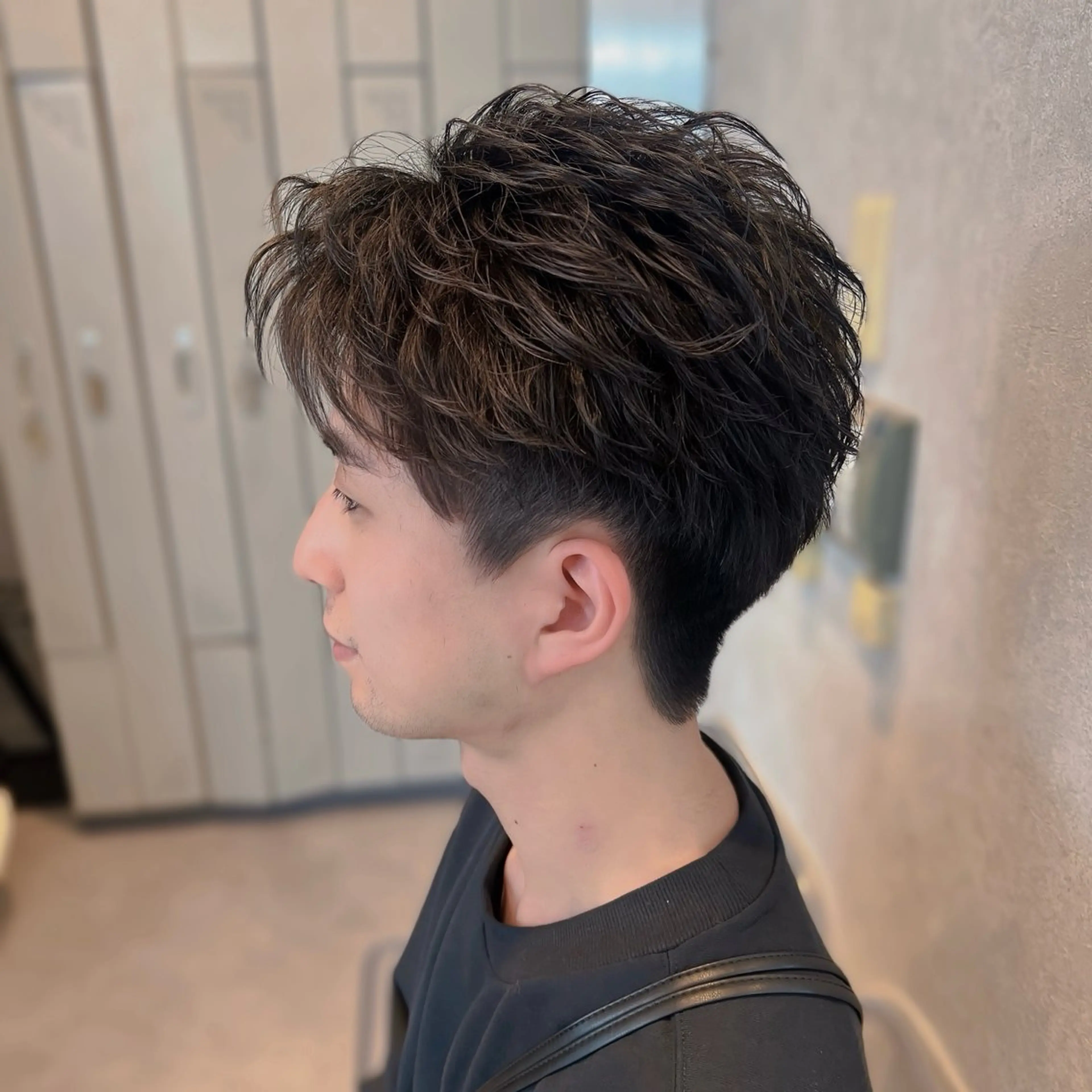 ショート メンズ スパイキーショート ショートヘア フェザー/ゆるふわ パーマ/鐘ヶ江 航青のヘアスタイル