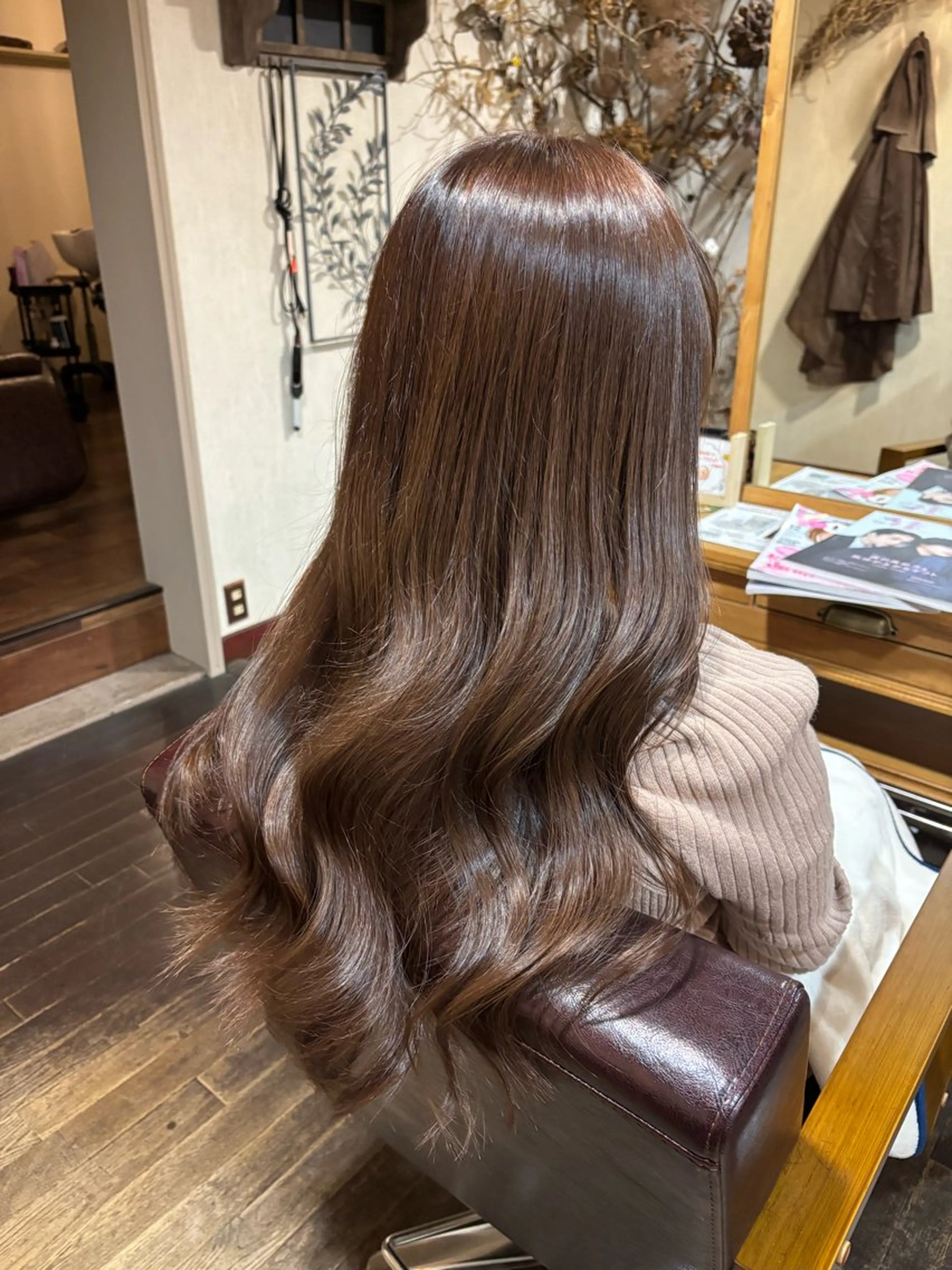 カラー ベージュカラー ピンクカラー ピンクベージュ アカリ😸🫶 アメリシュシュのヘアスタイル