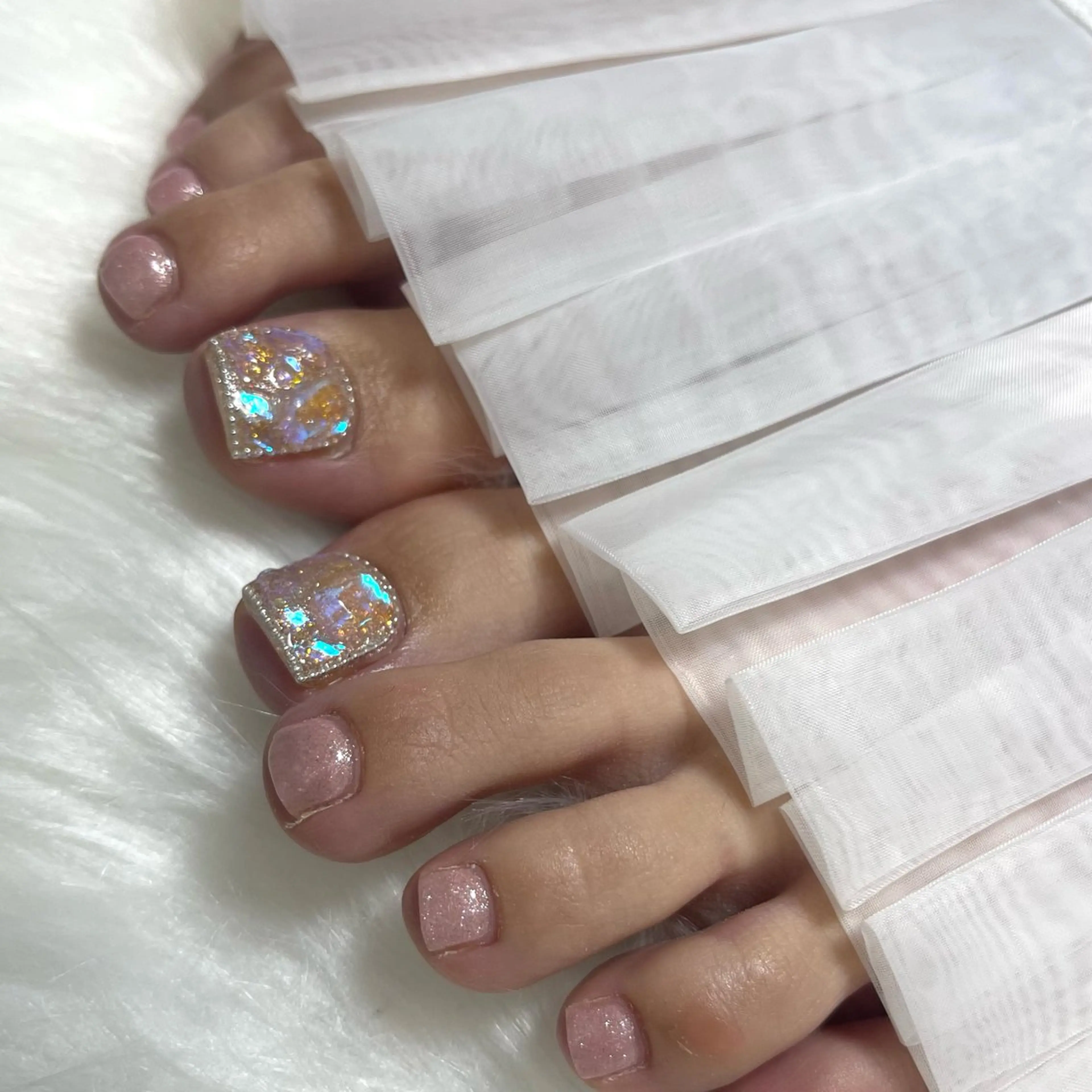 ネイル フットネイル 🧁fein. nana🩵のネイルデザイン