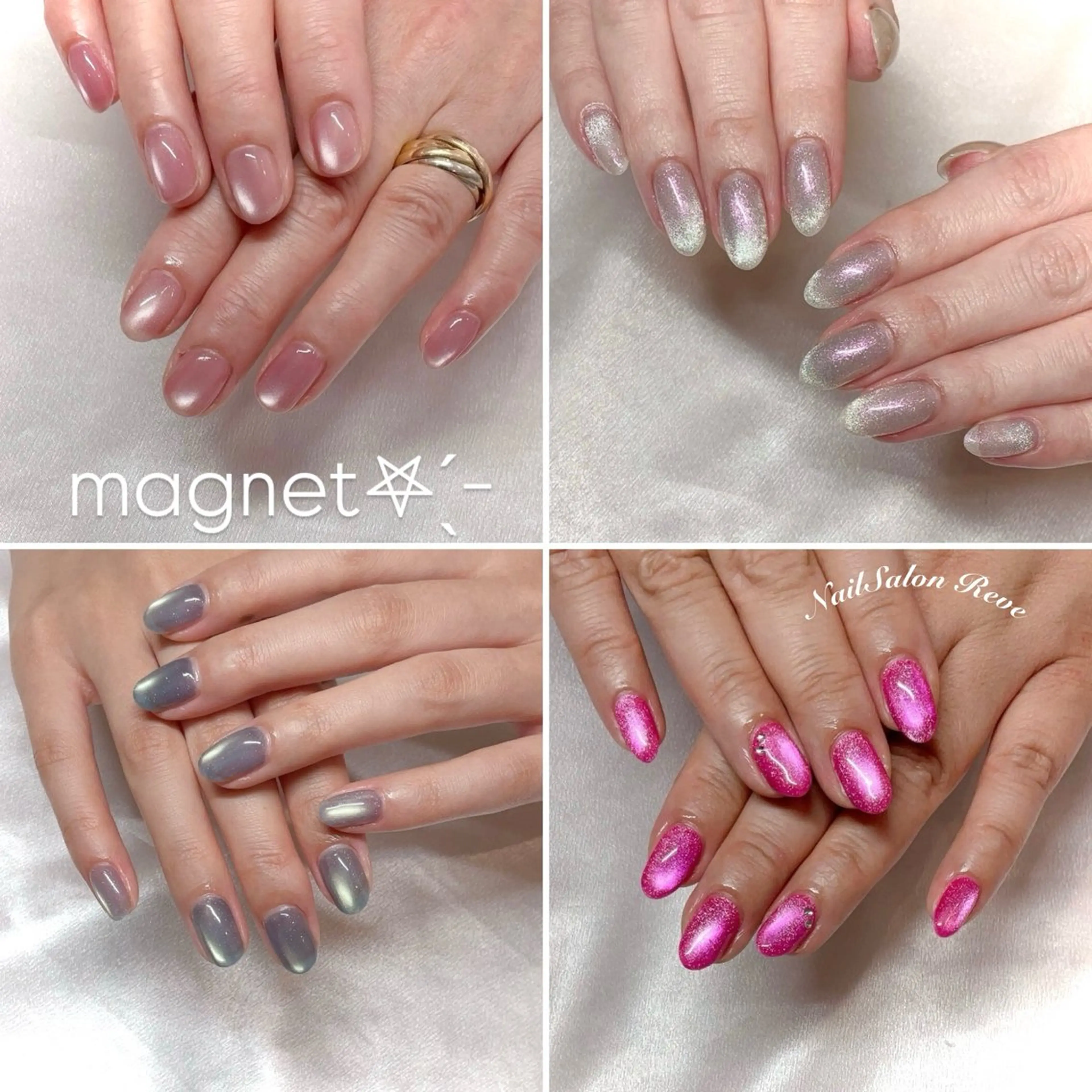 ネイル マグネットネイル ハンドネイル NailSalon   Reve（ネイルサロン レーヴ）所属・NailSalon Reveのネイルデザイン