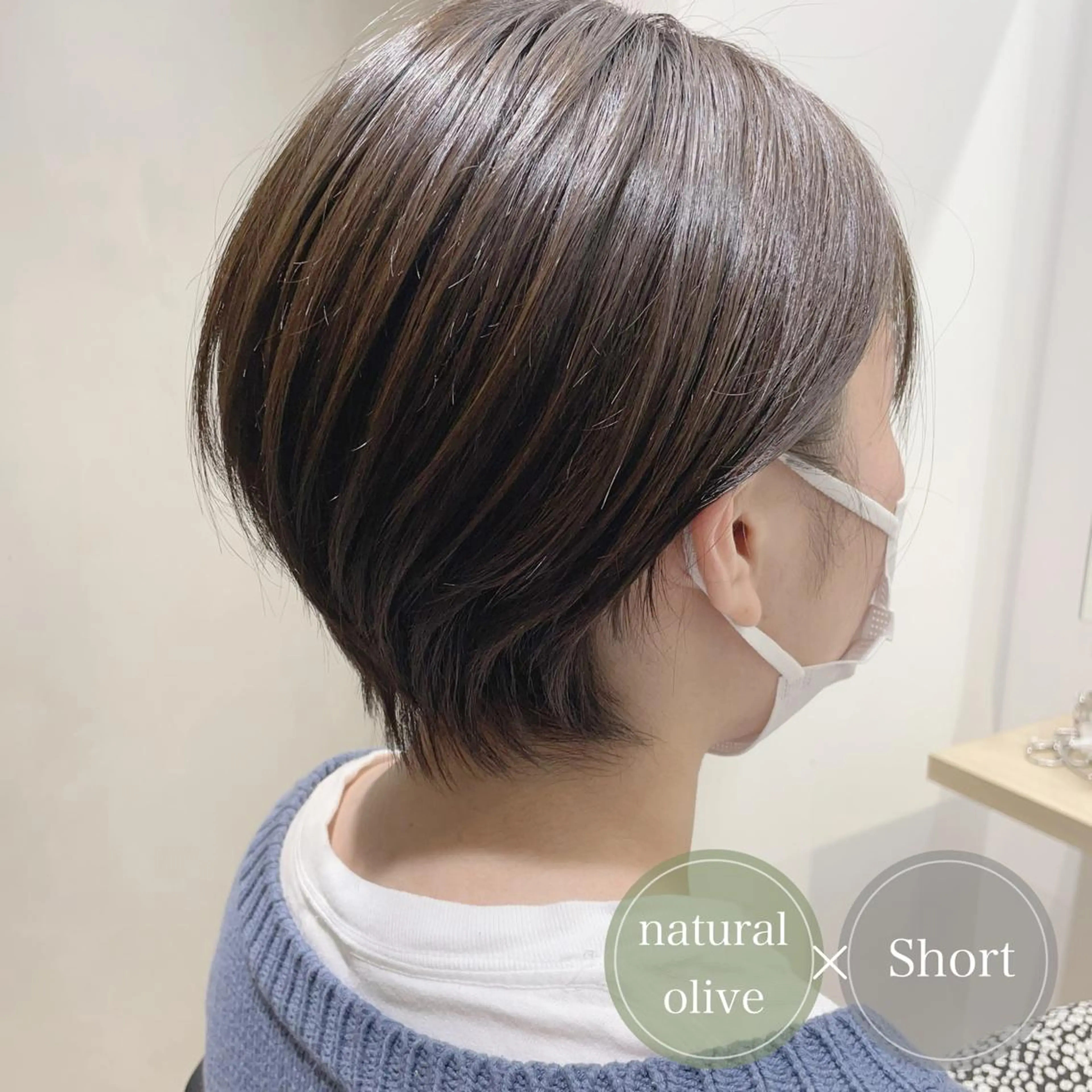 ショート カラー ブリーチ イヤリングカラー インナーカラー くせ毛 似合わせカット カット ヘアカラー トリートメント ショート・ボブ💫 シブヤトモヒロのヘアスタイル