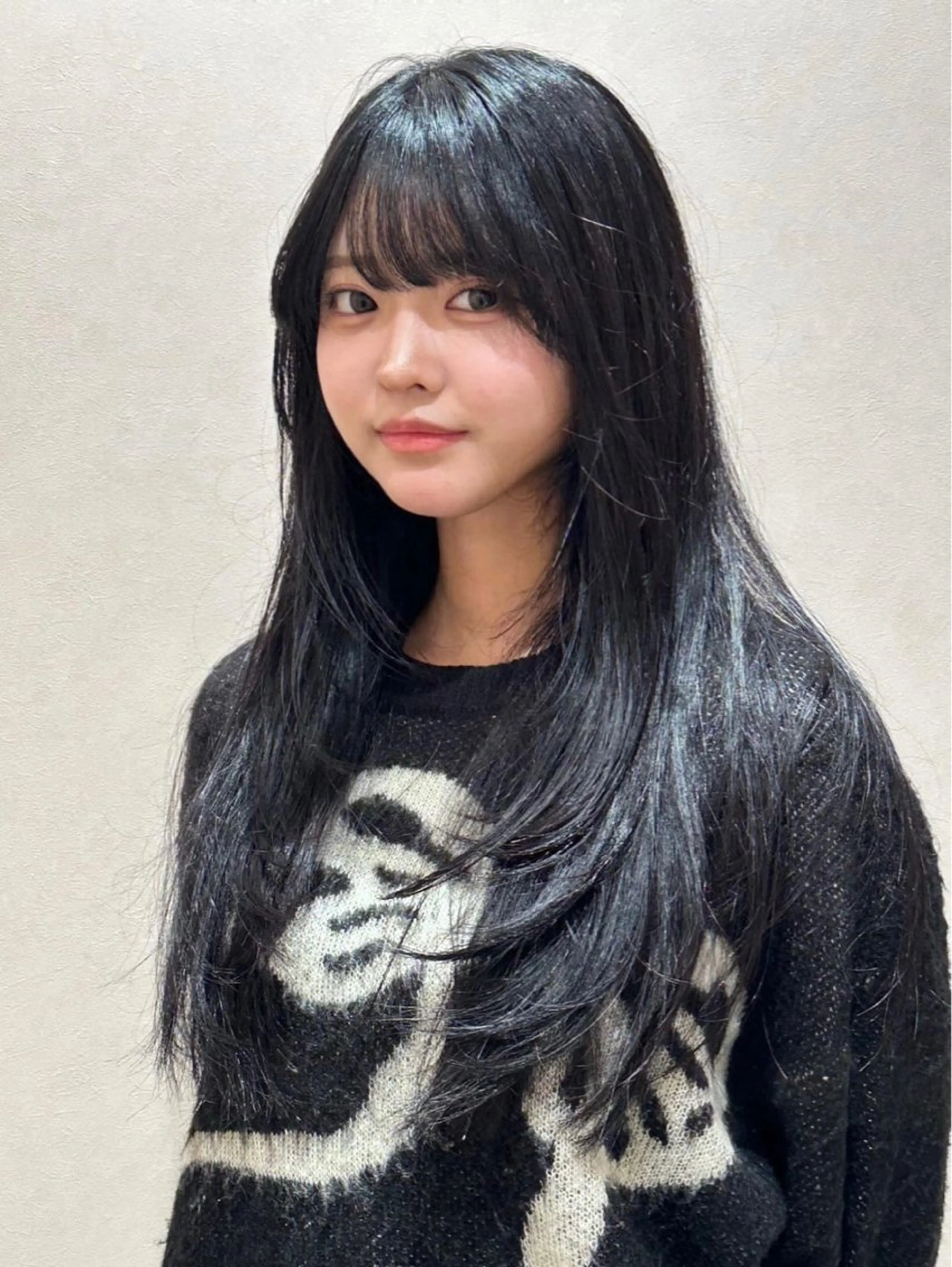 ロング ボブ くびれヘア 顔まわりレイヤー 髪質改善 くびれレイヤー カット ユウ✩.*˚/メンズ ハイトーン/カラーのヘアスタイル