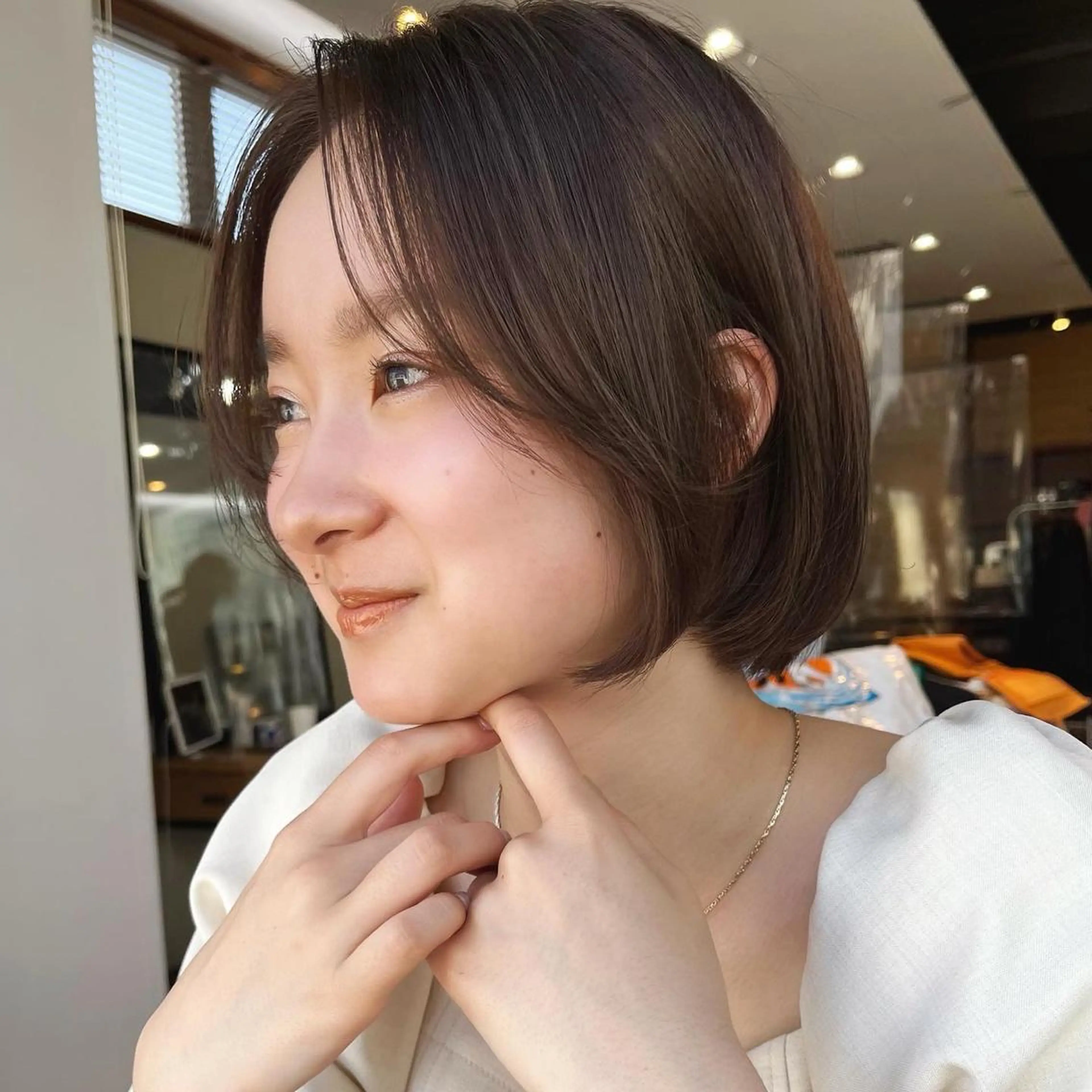 ショート カラー カット ヘアカラー トリートメント 🌱小顔ヘア/ボブ ミディアム/双葉🌱のヘアスタイル