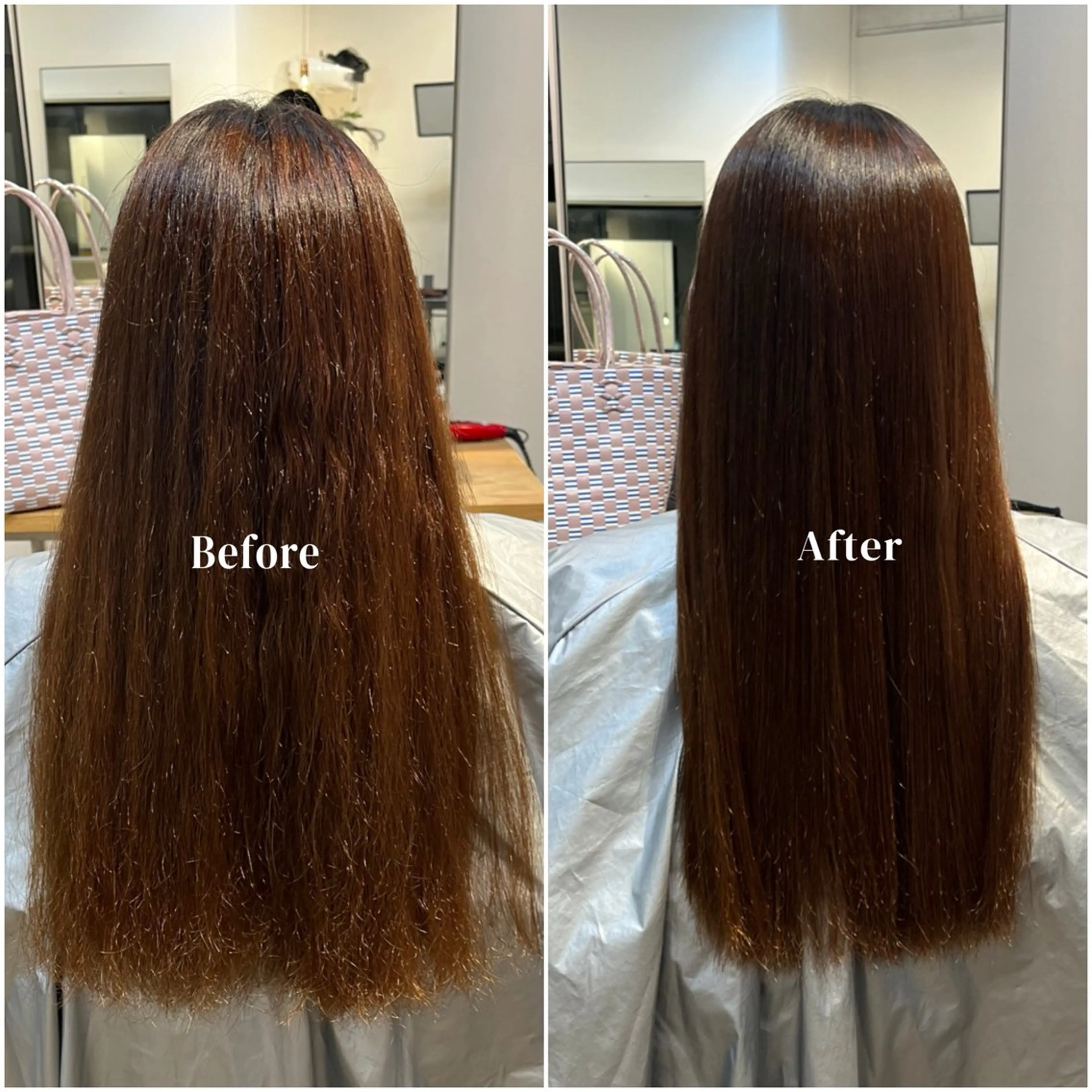 ロング 酸性ストレート 縮毛矯正 BELO OSAKA マオのヘアスタイル