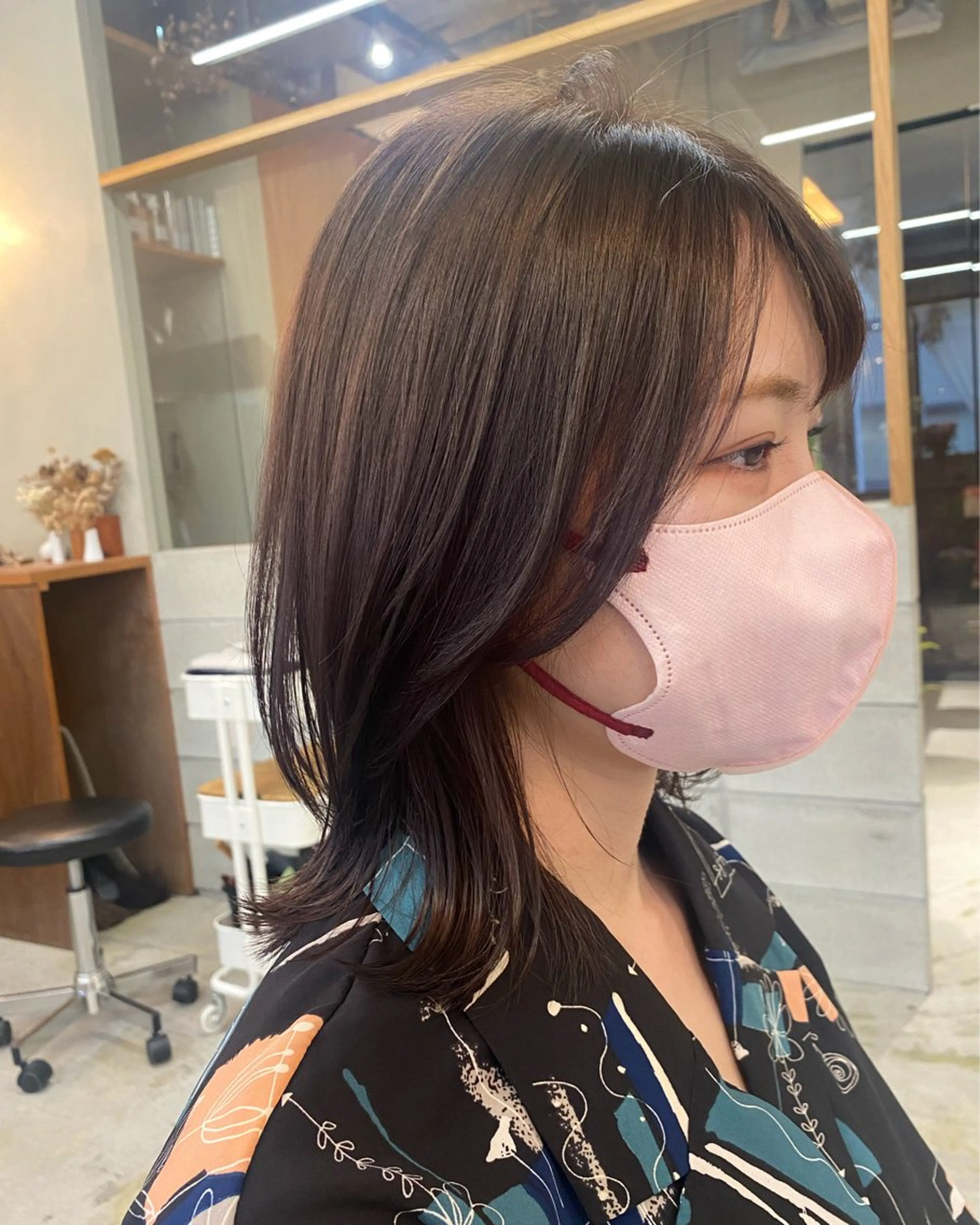 ミディアム カット ヘアカラー トリートメント 🌻花屋併設🌻濱 幸帆のヘアスタイル