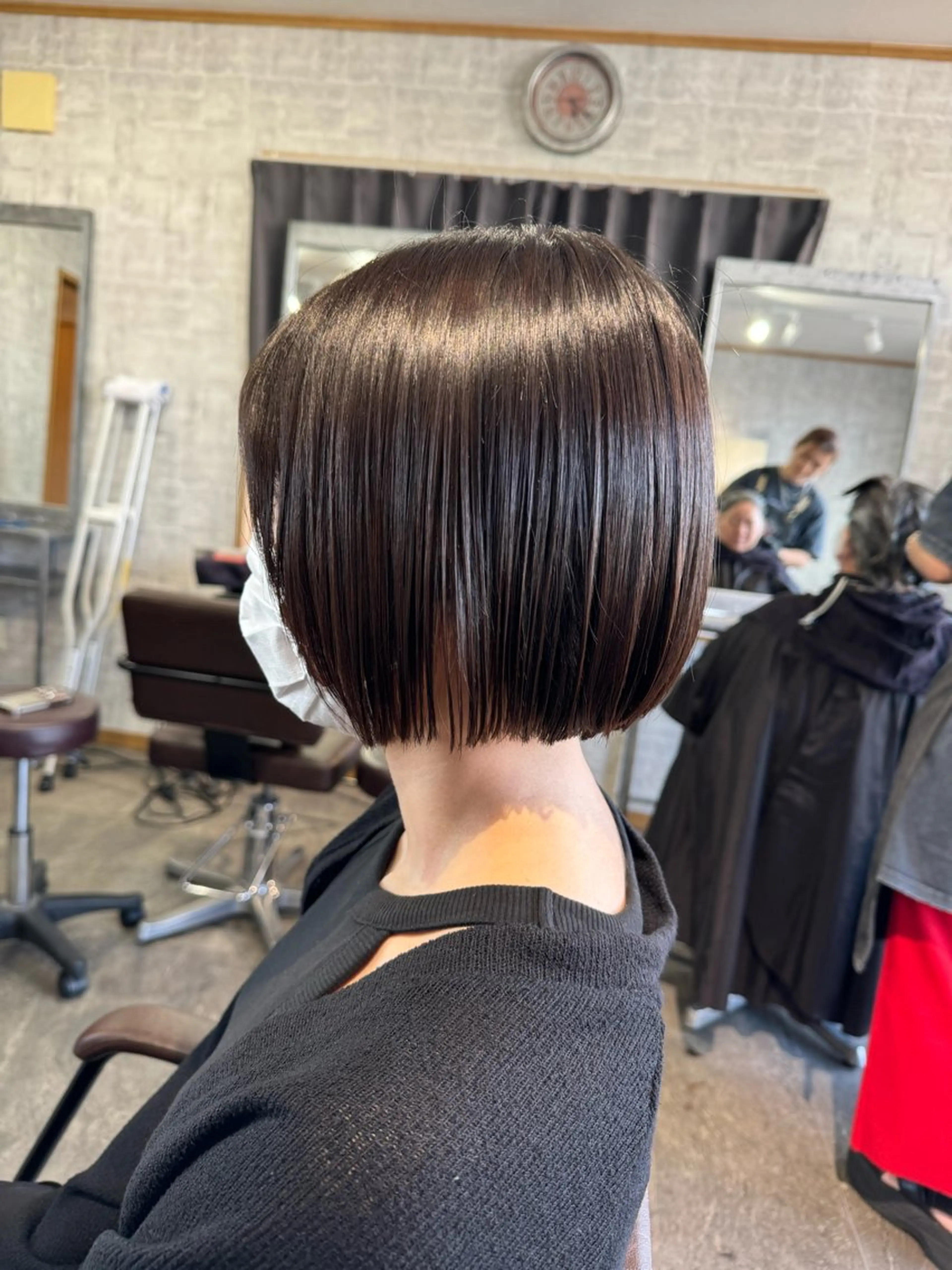 ショート 切りっぱなしボブ ボブ lil所属・月館 怜奈のヘアスタイル