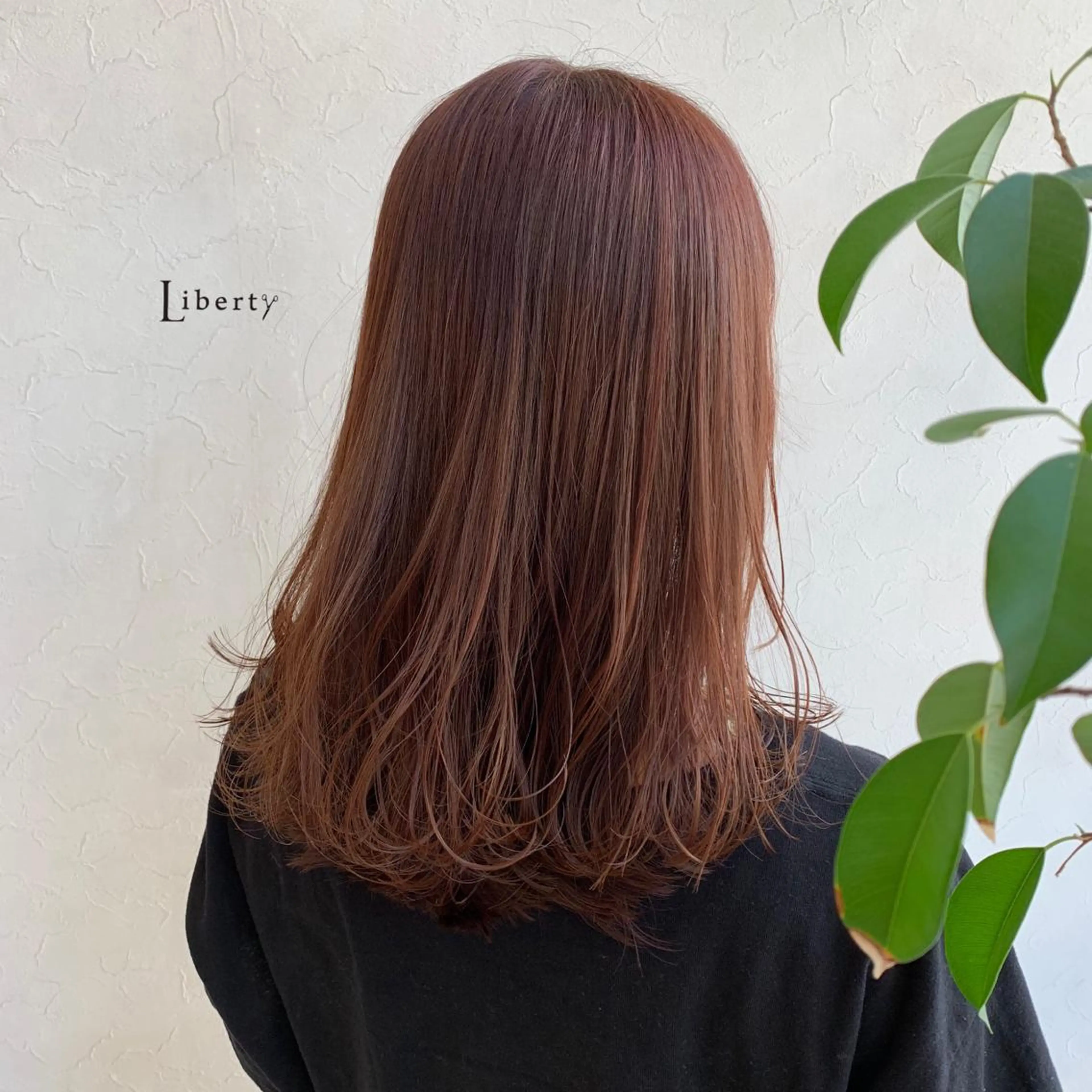 ミディアム カラー ベージュカラー ピンクカラー ピンクベージュ ヘアカラー トリートメント Liberty 店長 TAJIMAのヘアスタイル