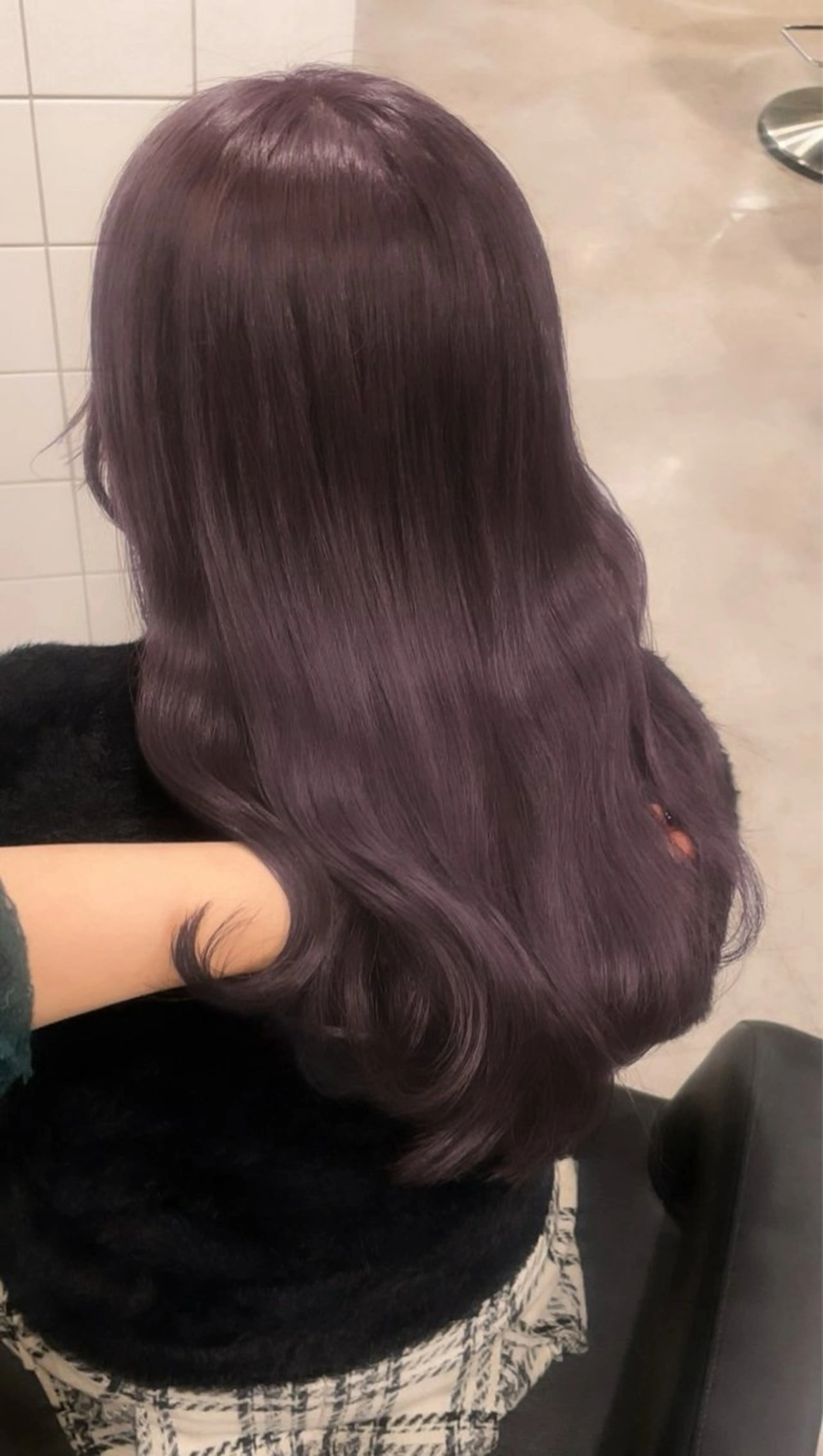 セミロング カラー ヘアカラー 透けるやわらか艶髪♡ ナチュラルストレートのヘアスタイル