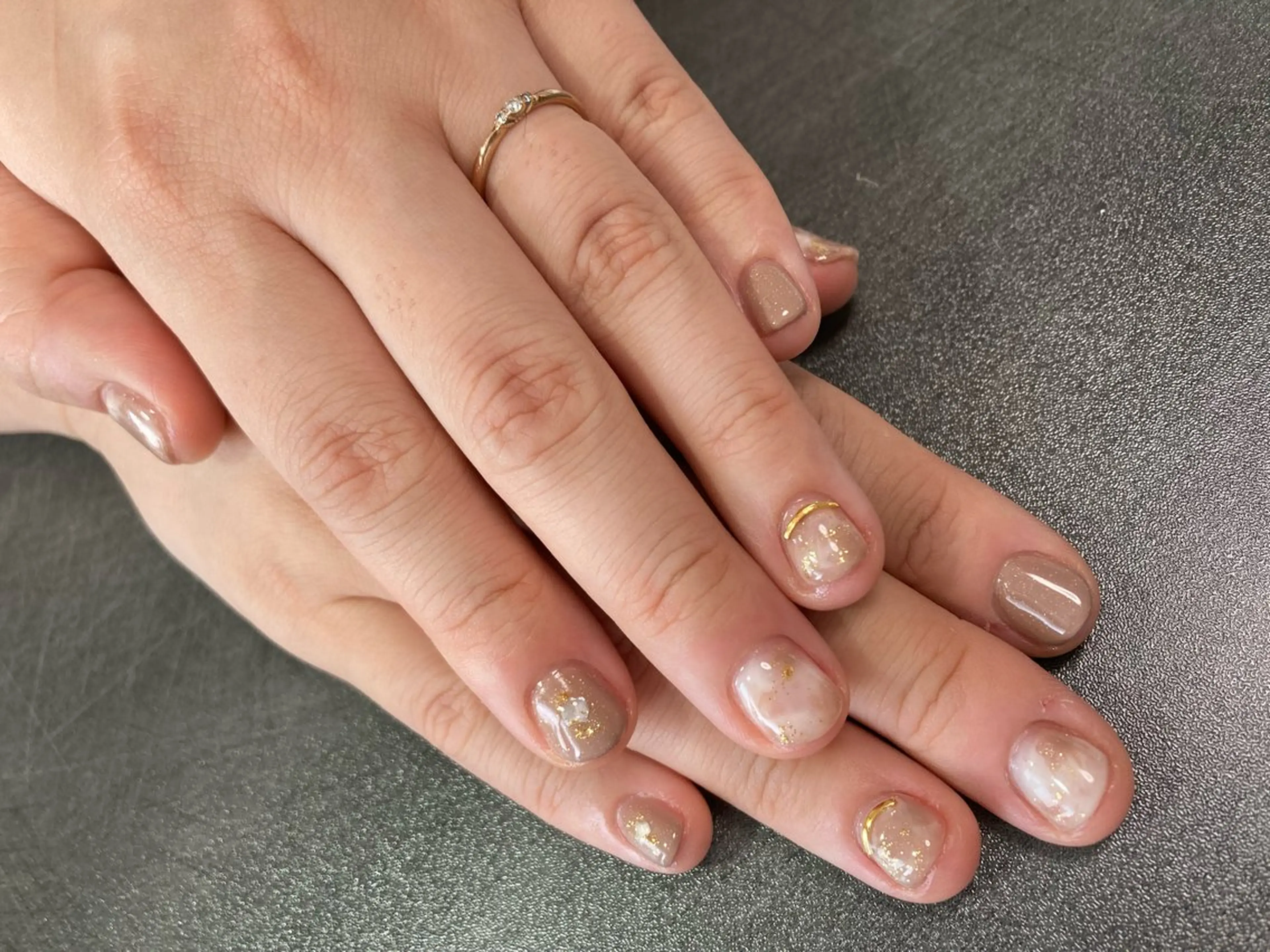 ネイル ニュアンスネイル ショートネイル Tree 〜saito〜のネイルデザイン