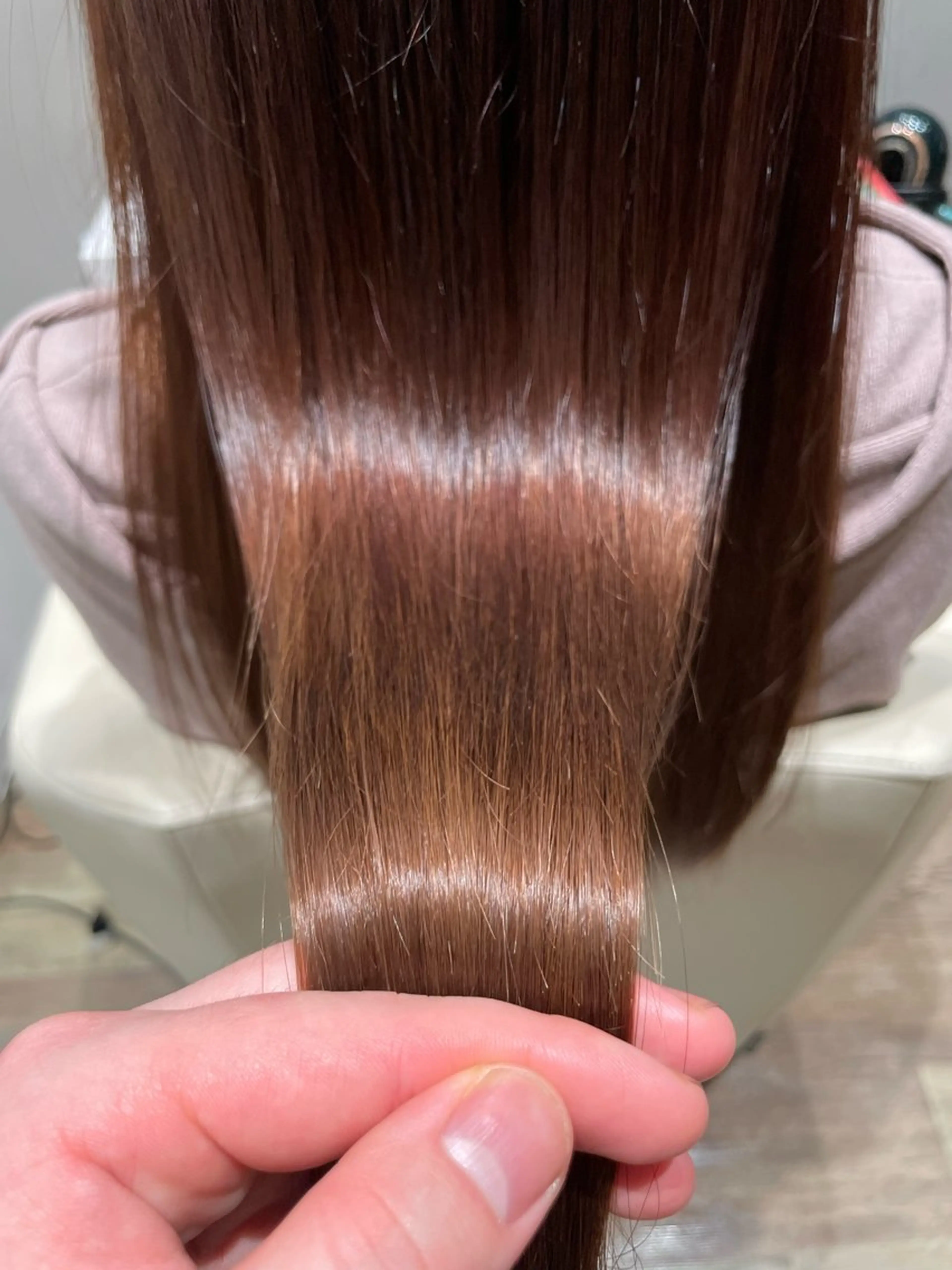 ロング パーマ ヘッドスパ k-two✨たき艶感 カラー／美髪矯正のヘアスタイル