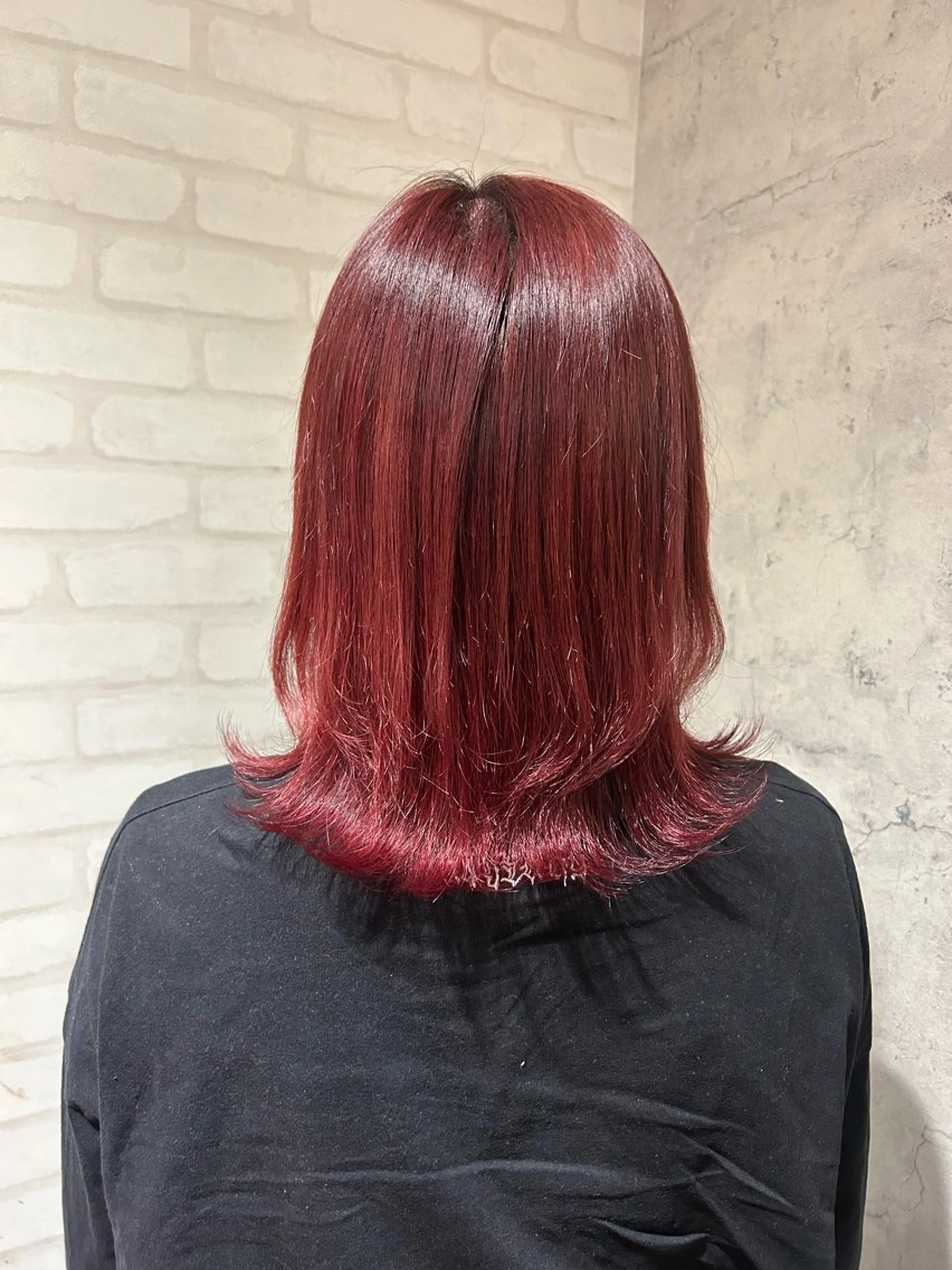 ミディアム カラー ウルフカット カット ヘアカラー トリートメント パーソナルカラー 診断🍀マリンのヘアスタイル
