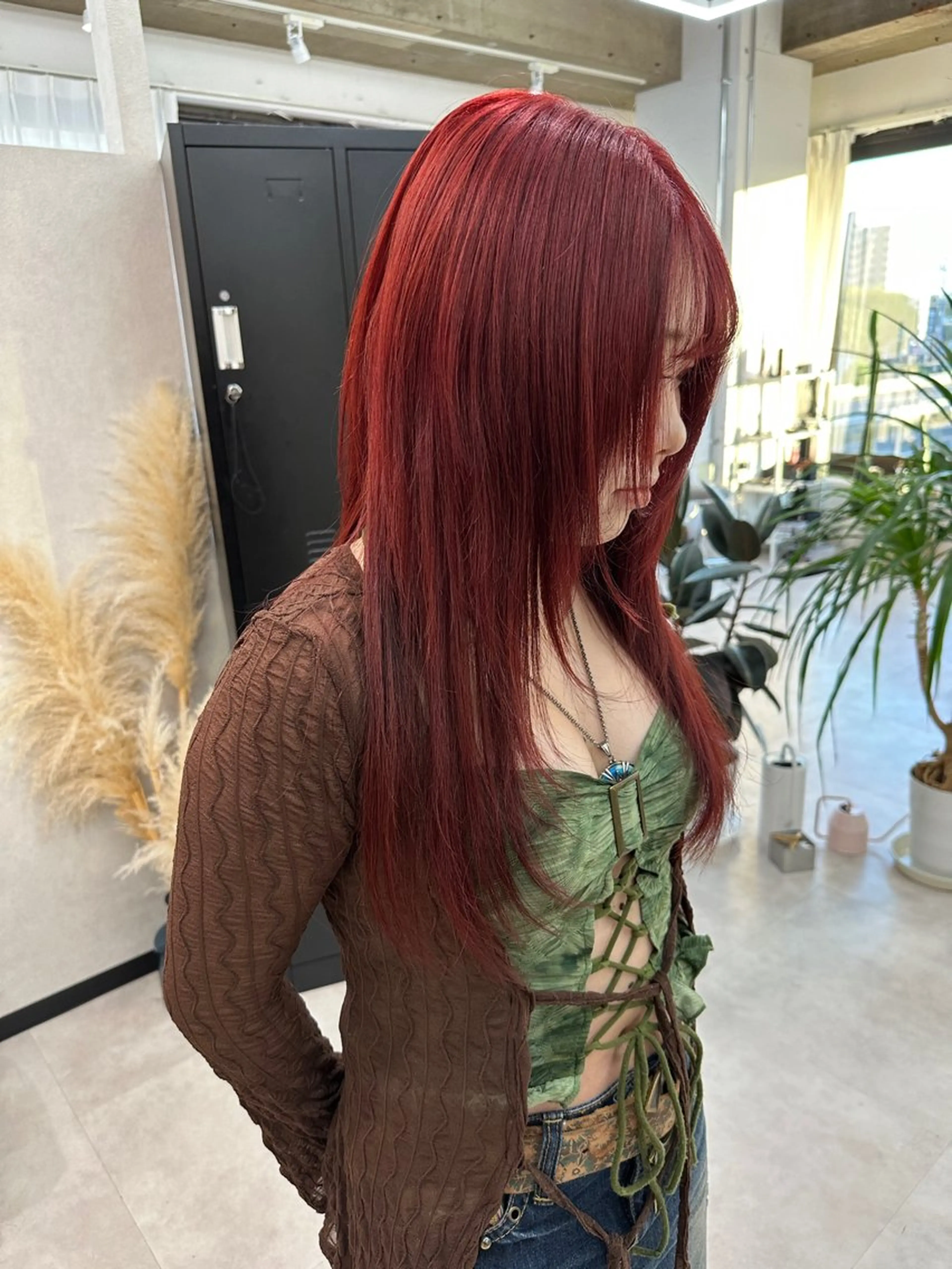 ロング カラー カット ヘアカラー トリートメント ヒラ マツのヘアスタイル