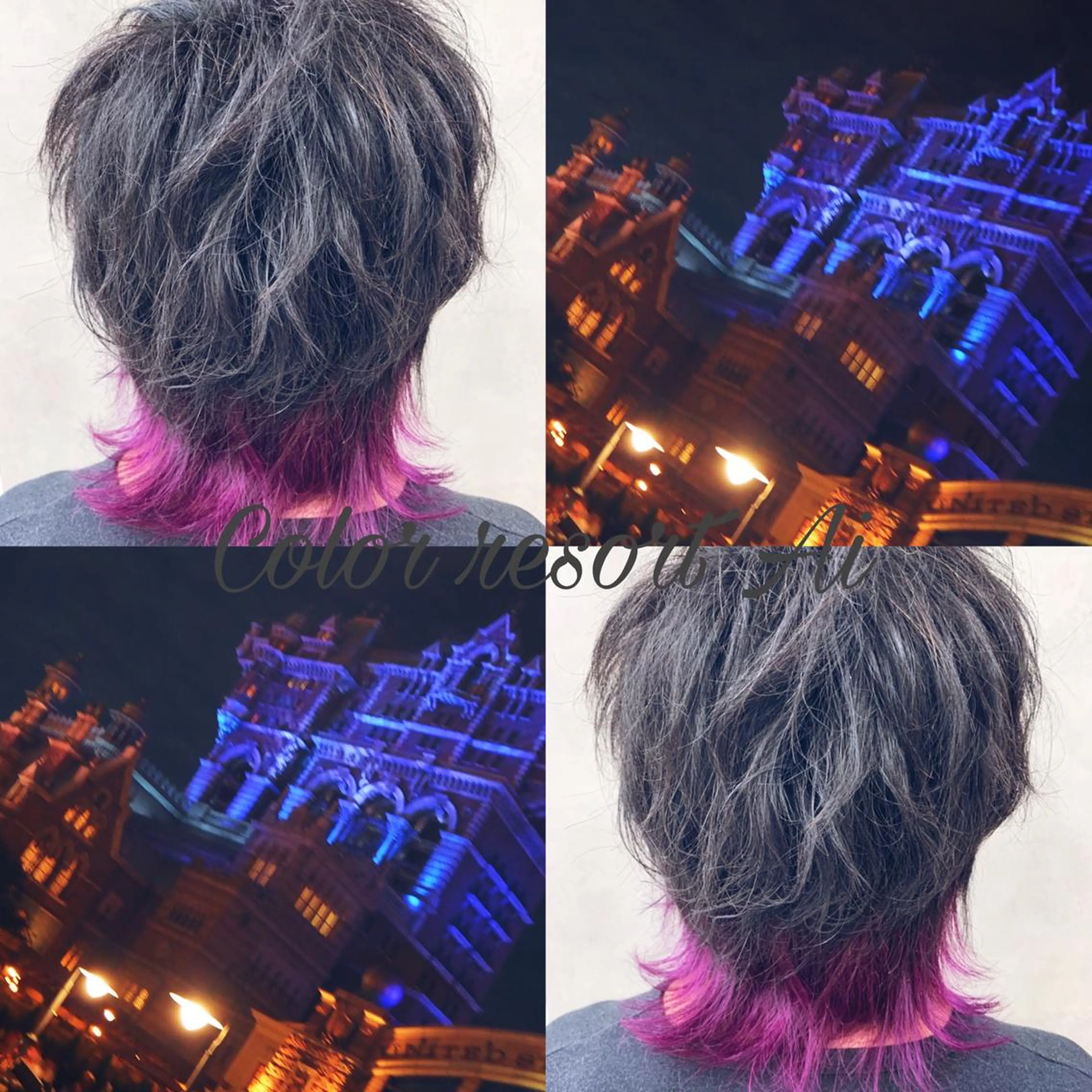 カラー メンズ メンズウルフカット ウルフカット 透明感カラー 青柳凌平のヘアスタイル