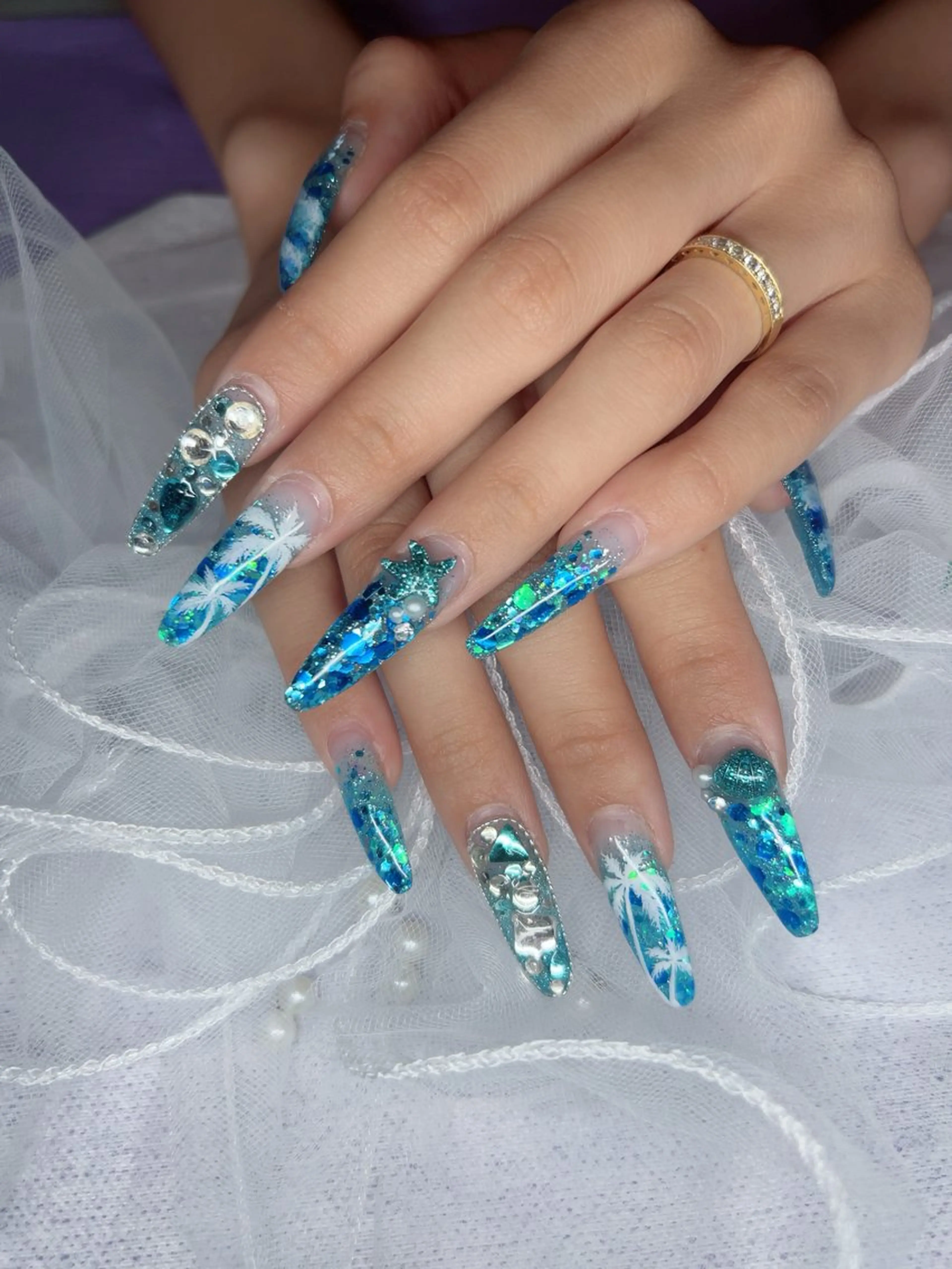 夏✨キラキラ✨ネイルの写真