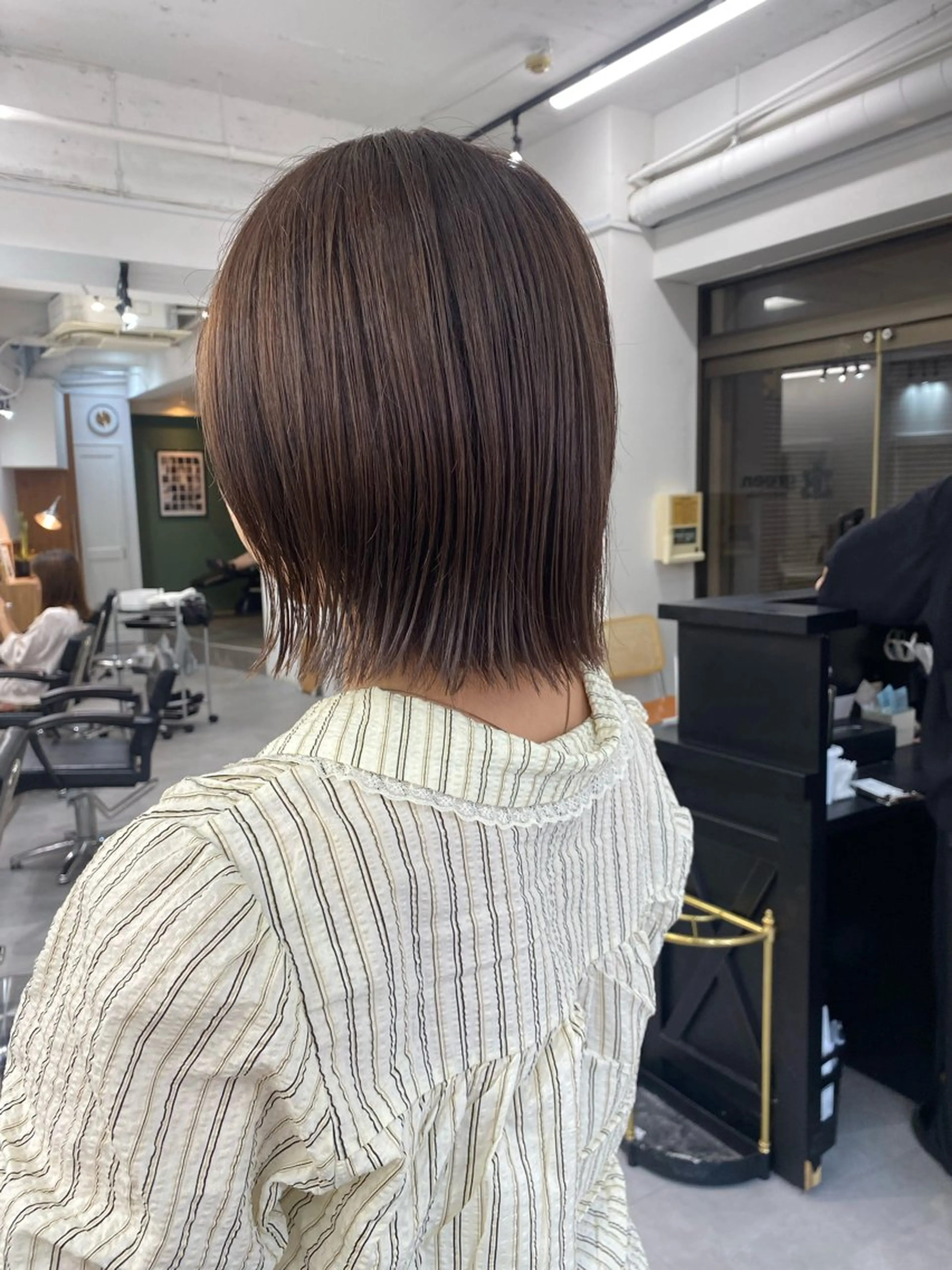 ミディアム カラー カット ヘアカラー トリートメント ボブ/透明感カラー /サナ🌼のヘアスタイル
