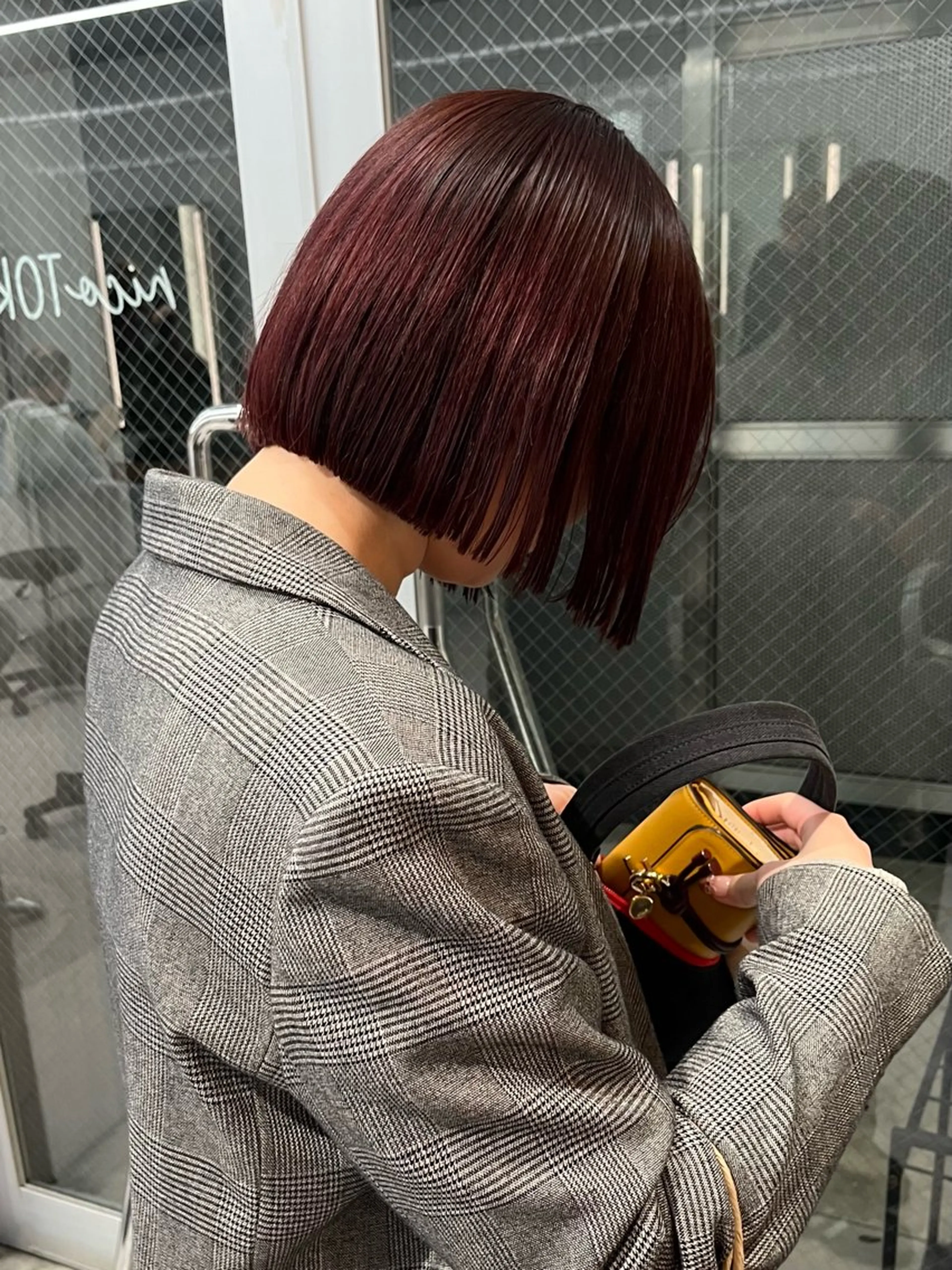 ミディアム カラー カット トリートメント 韓国ボブ＆顔まわり レイヤー♡TOMOEのヘアスタイル