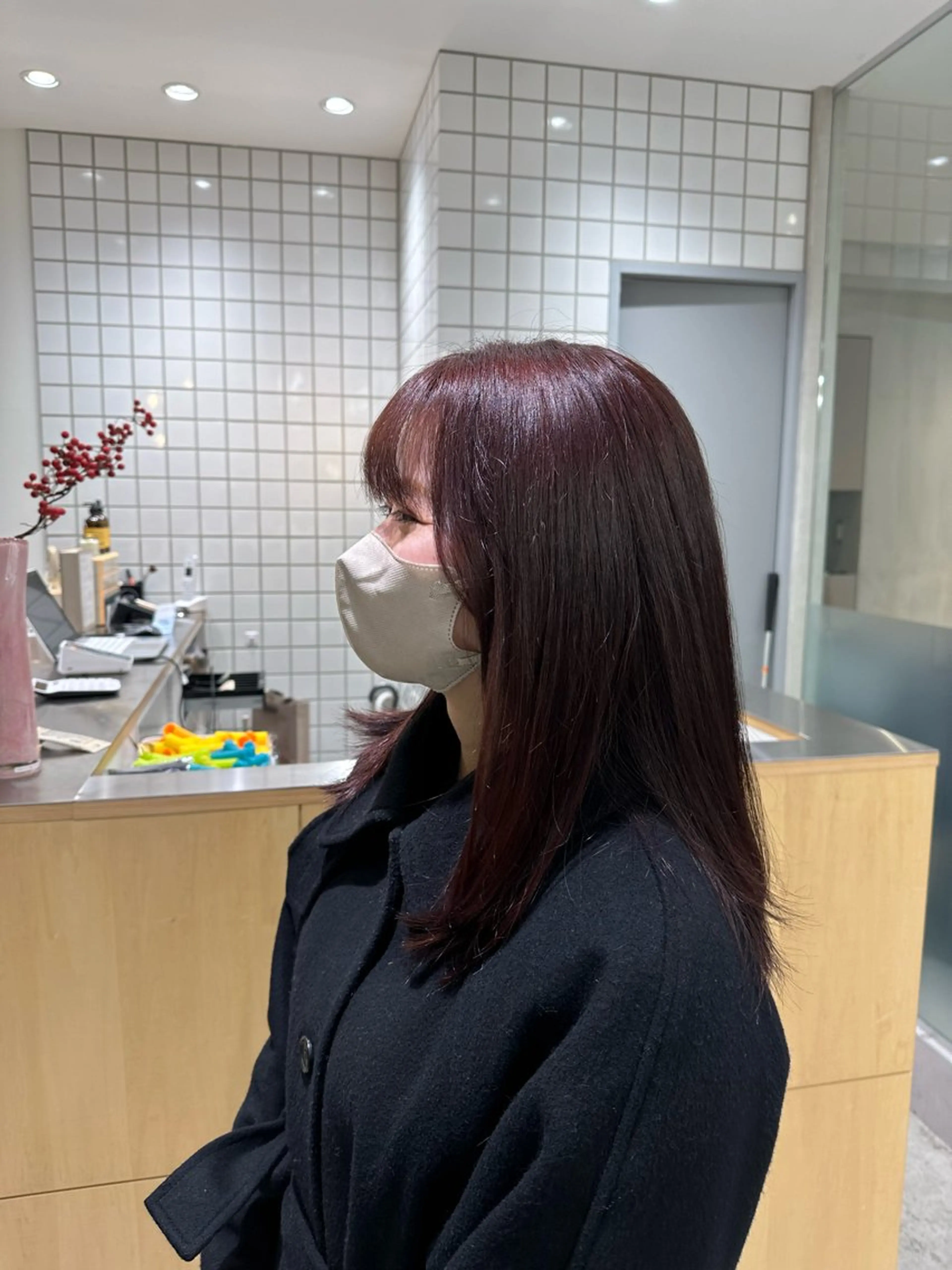 セミロング ヘアカラー 🍇透明感カラー/ カットひかる🍒のヘアスタイル