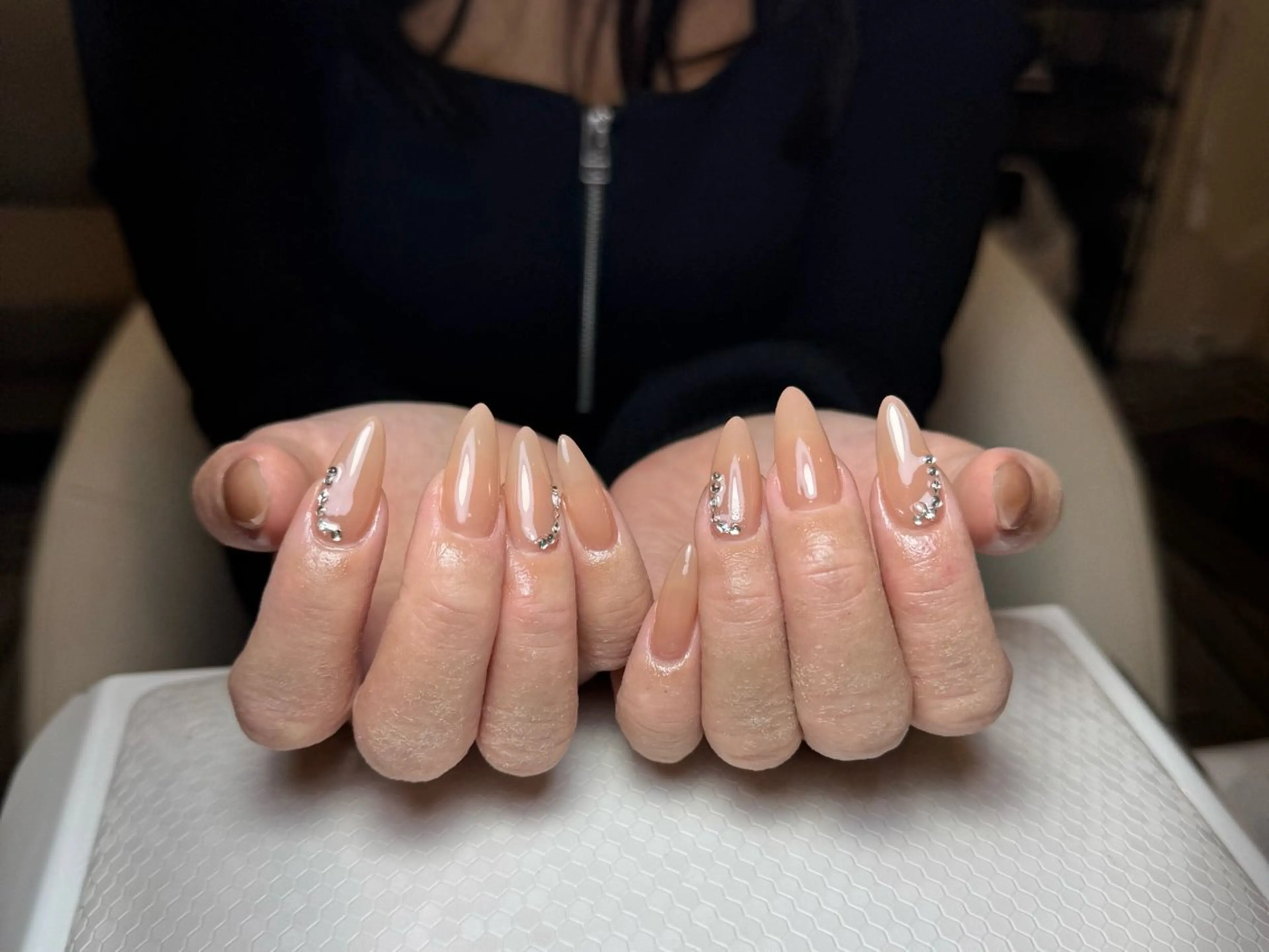 ネイル チークネイル 長さ出し フットネイル フレンチネイル ジェルネイル ハンドネイル Enny lovelyのネイルデザイン