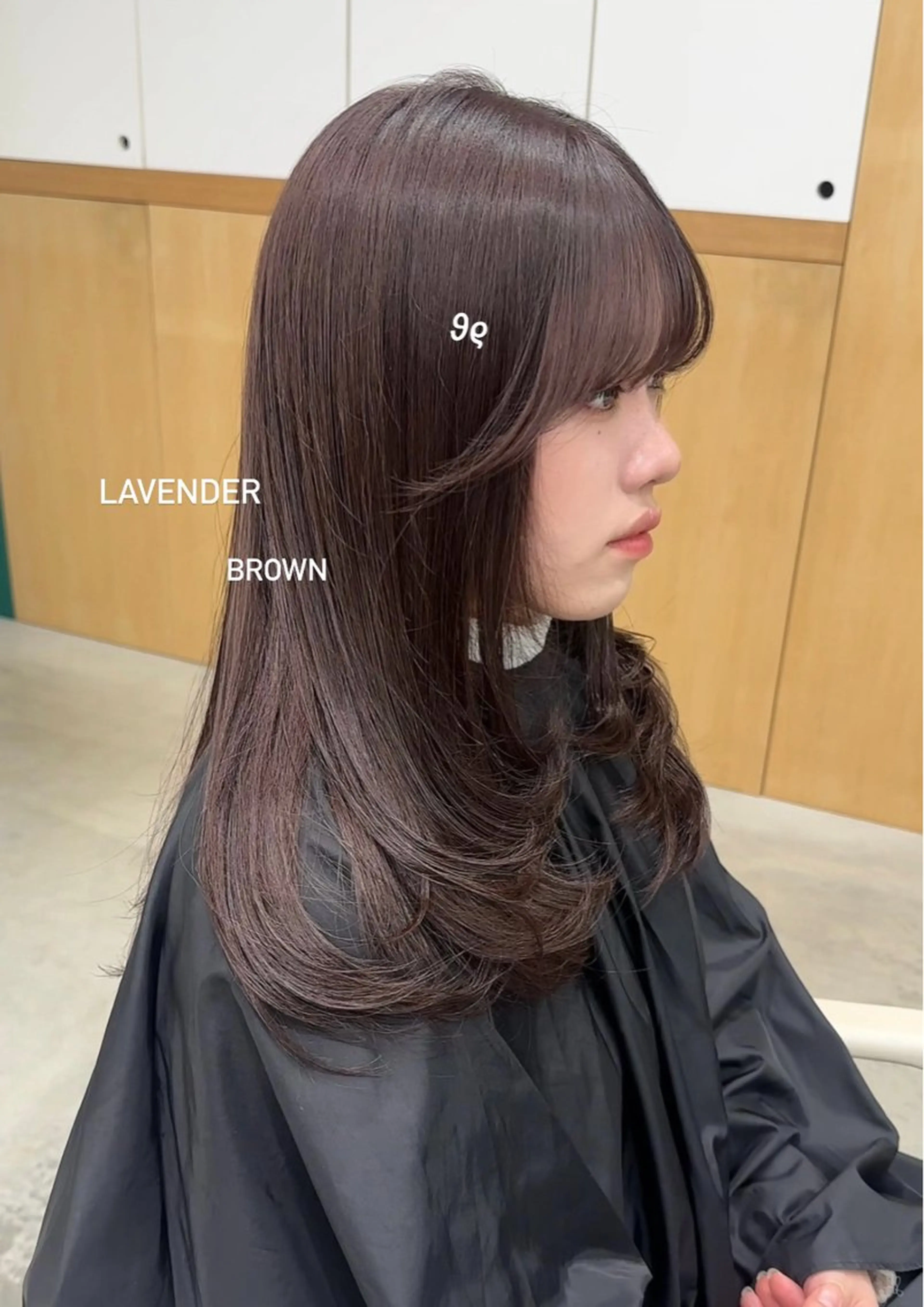 ミディアム カラー ブラウンカラー ラベンダーカラー ラベンダーブラウン カット ヘアカラー トリートメント M所属・ハイトーン/透け感 カラー🎀真香のヘアスタイル