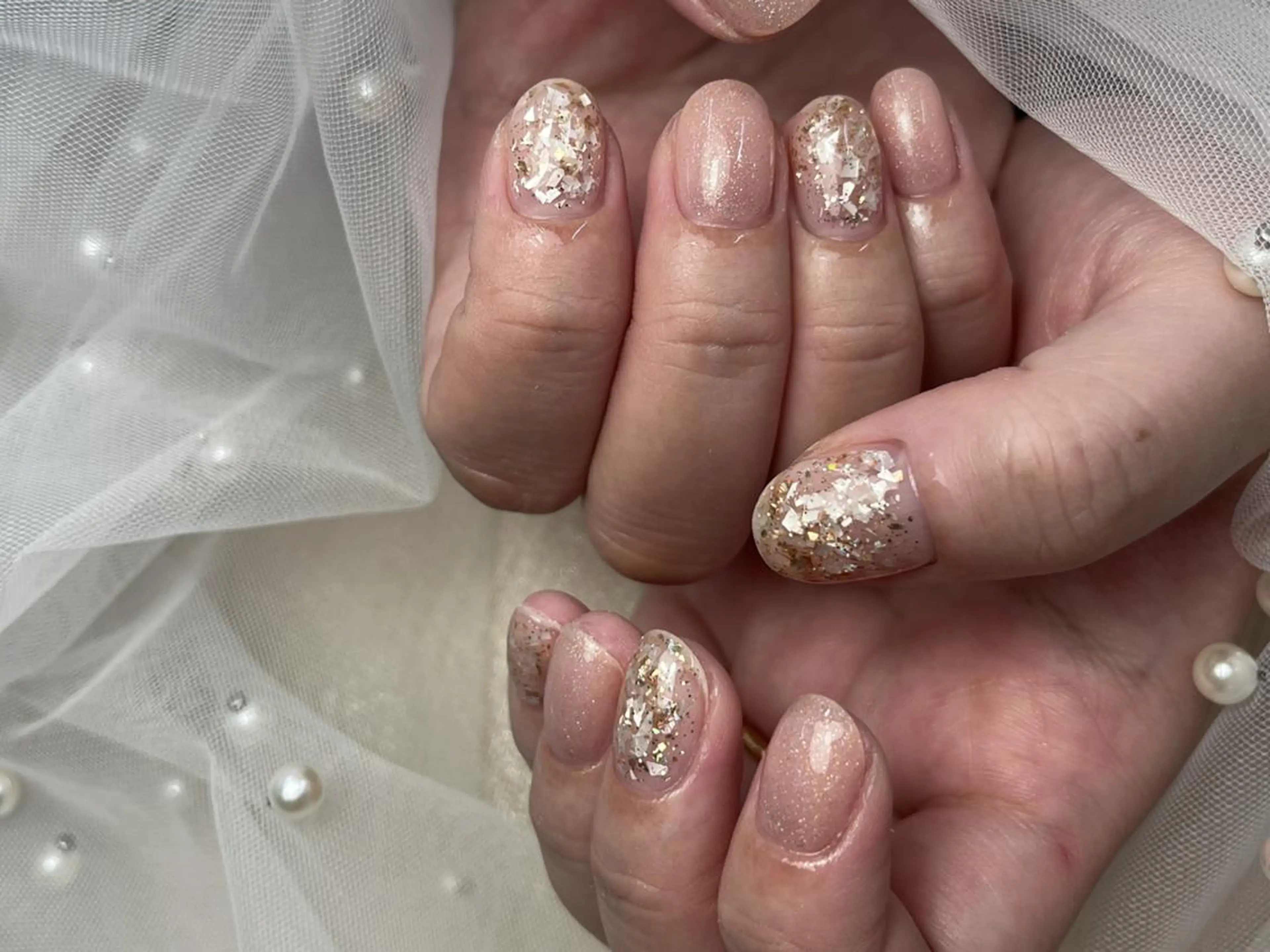 ネイル ゴールド ラメ(グリッター) シンプルネイル ハンドネイル ToliyDeliy Nail Salonのネイルデザイン