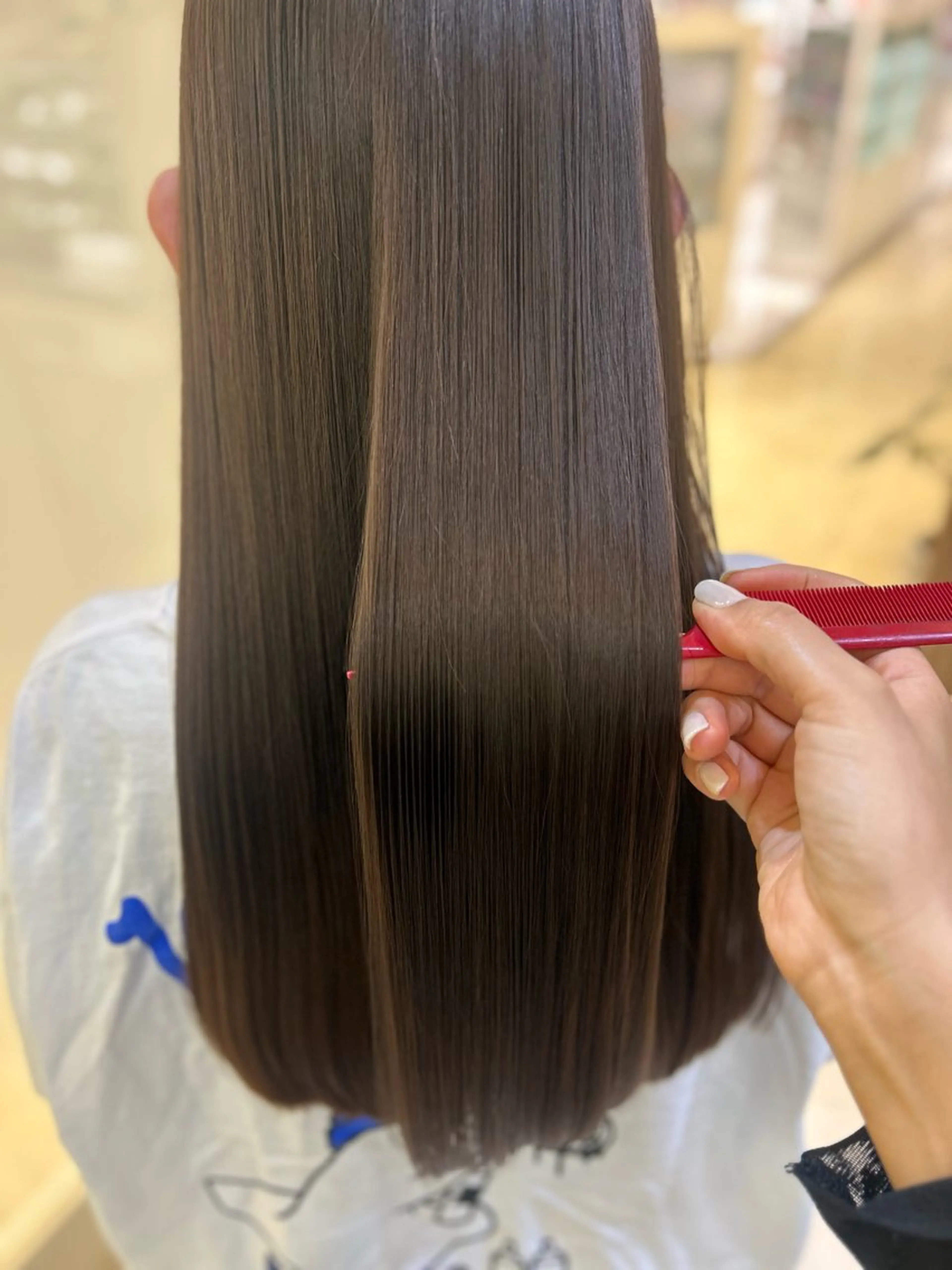 ロング パーマ カット 縮毛矯正 艶質改善/縮毛矯正 ササキナツミのヘアスタイル