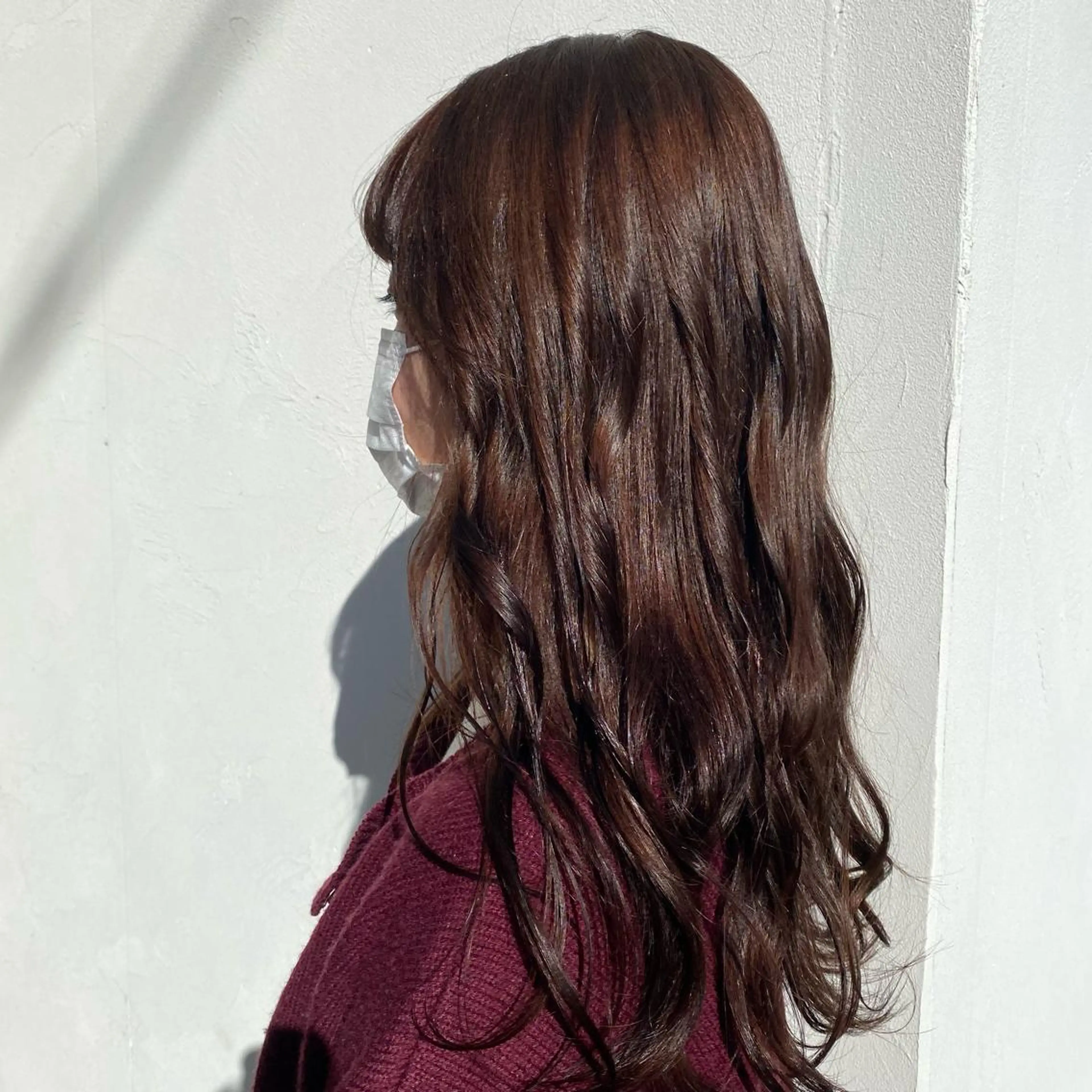 ロング カラー ブラウンカラー チョコレートブラウン 永田 彩華のヘアスタイル