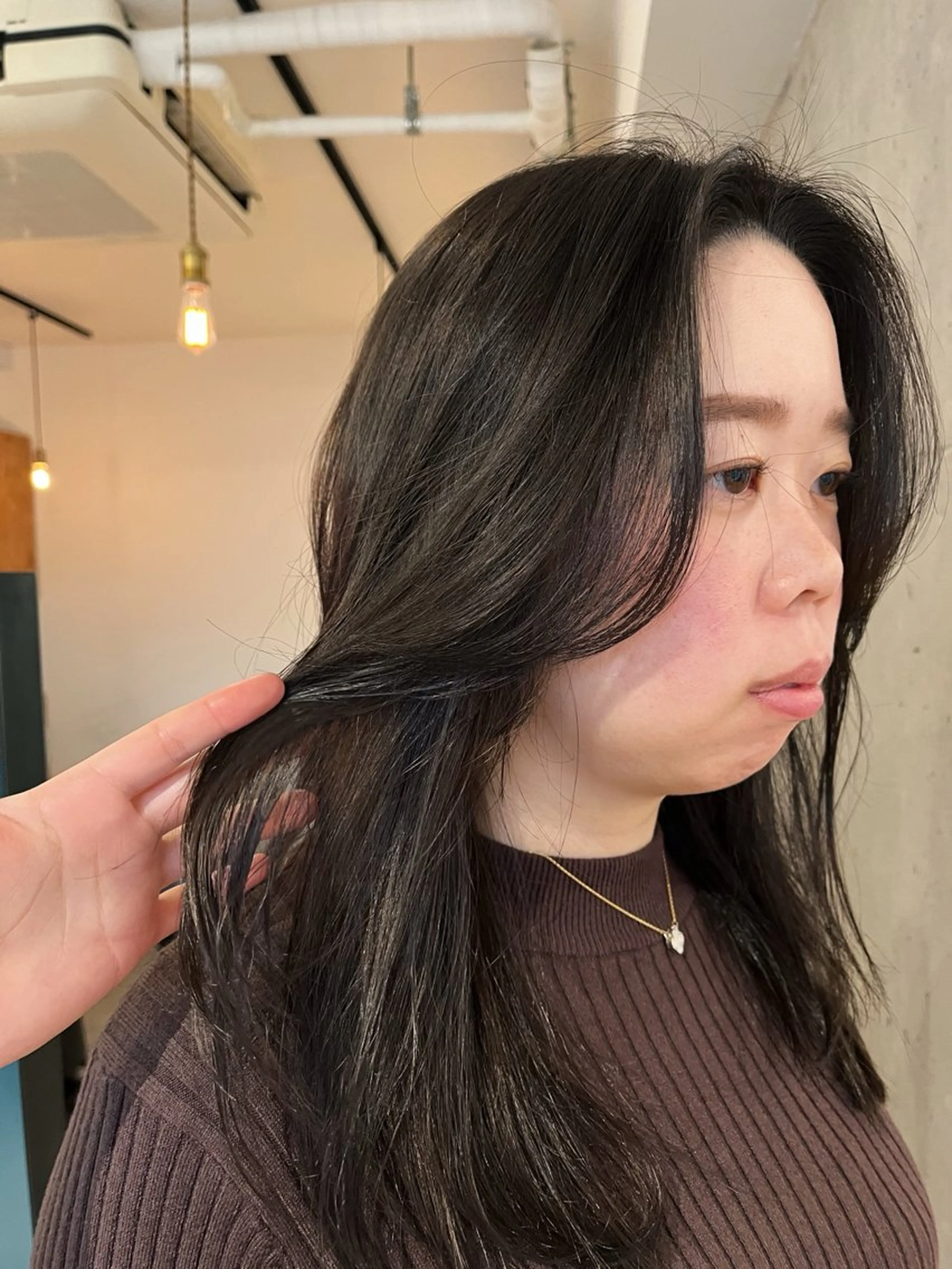 ミディアム カラー 暖色カラー 🌼クニトウメイのヘアスタイル