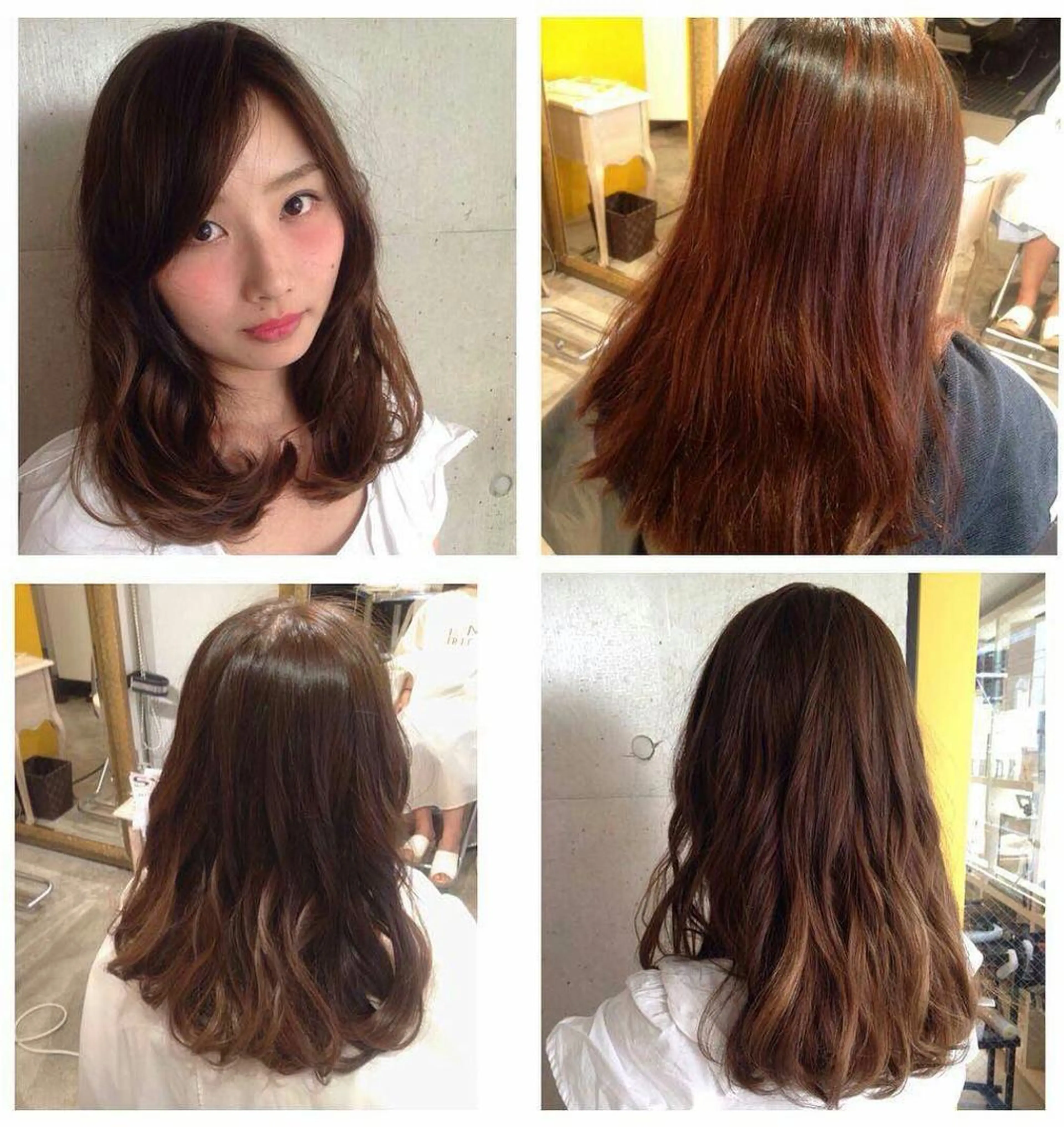 ミディアム セミロング パーマ カラー ロング ベージュカラー ブリーチ ブラウンカラー グラデーションカラー オレンジ Lumderica(ラムデリカ)所属・ラムデリカ YUKAのヘアスタイル