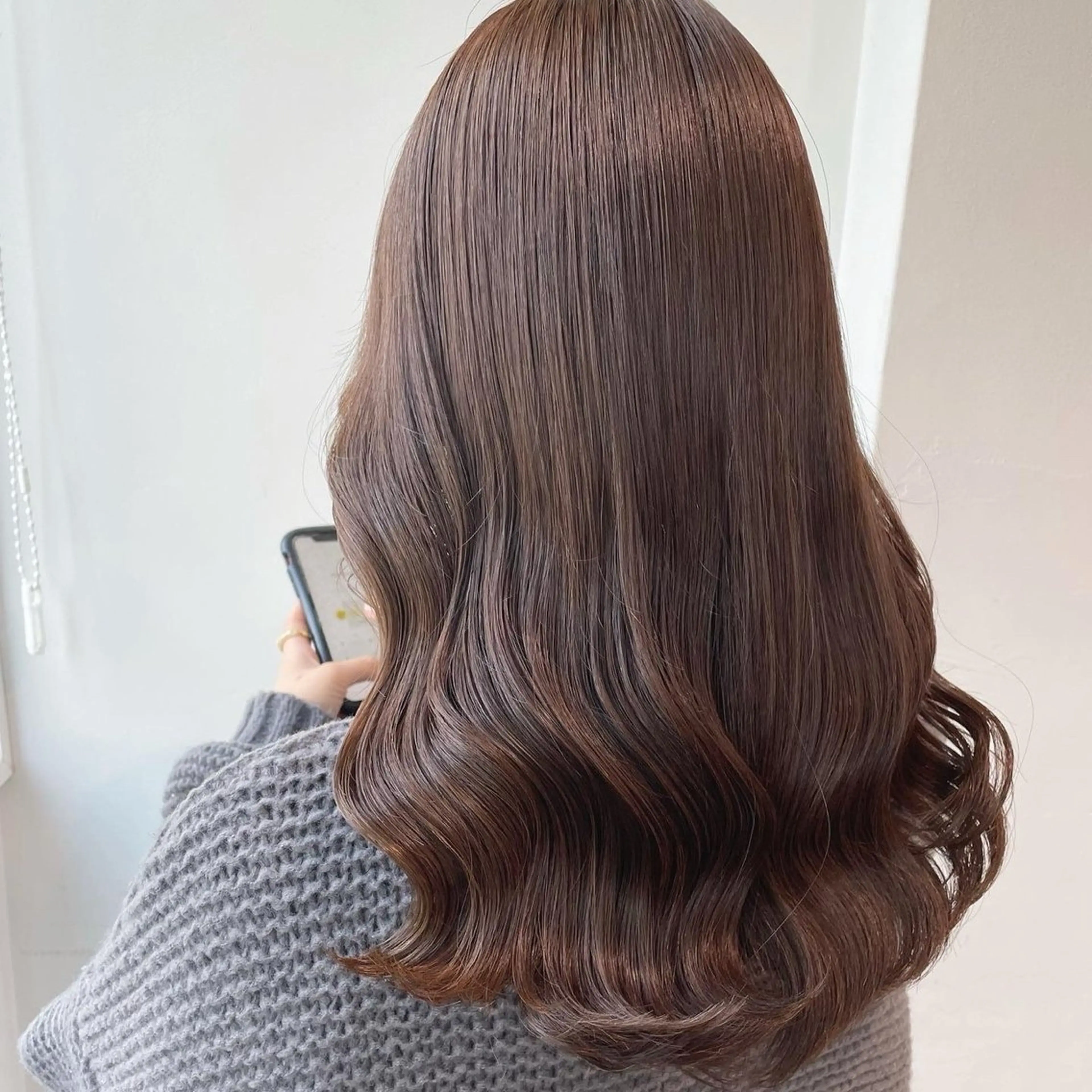 セミロング ヘアカラー トリートメント 🤍韓国🤍大人っぽ ベージュ🤍ブラウンのヘアスタイル
