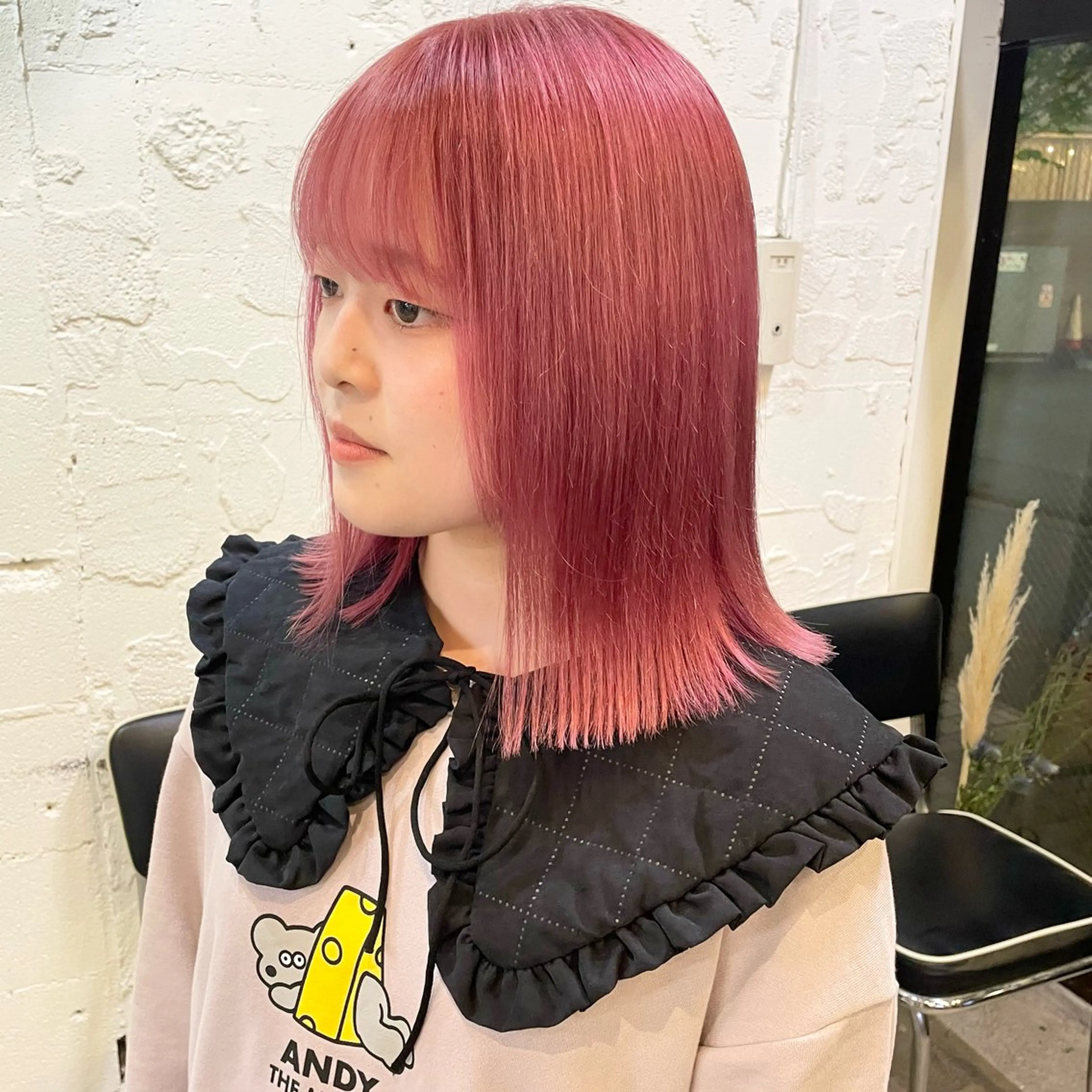 ミディアム カラー ヘアカラー トリートメント 🌿ボブ・レイヤー 🌿　木梨健太のヘアスタイル