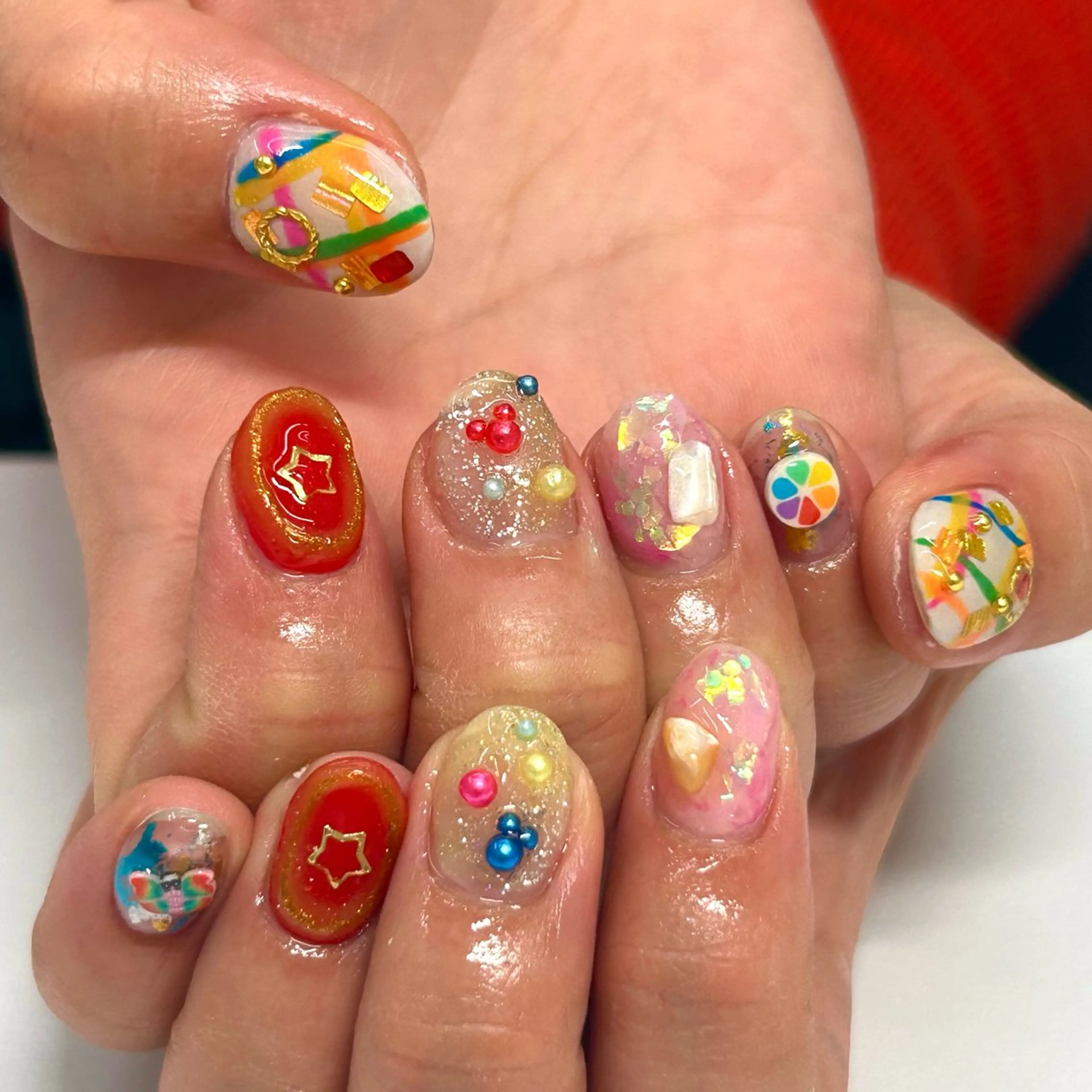 ネイル ハンドネイル プライベートネイルサロンone nail所属・one nail 【カラフル/個性派】のネイルデザイン