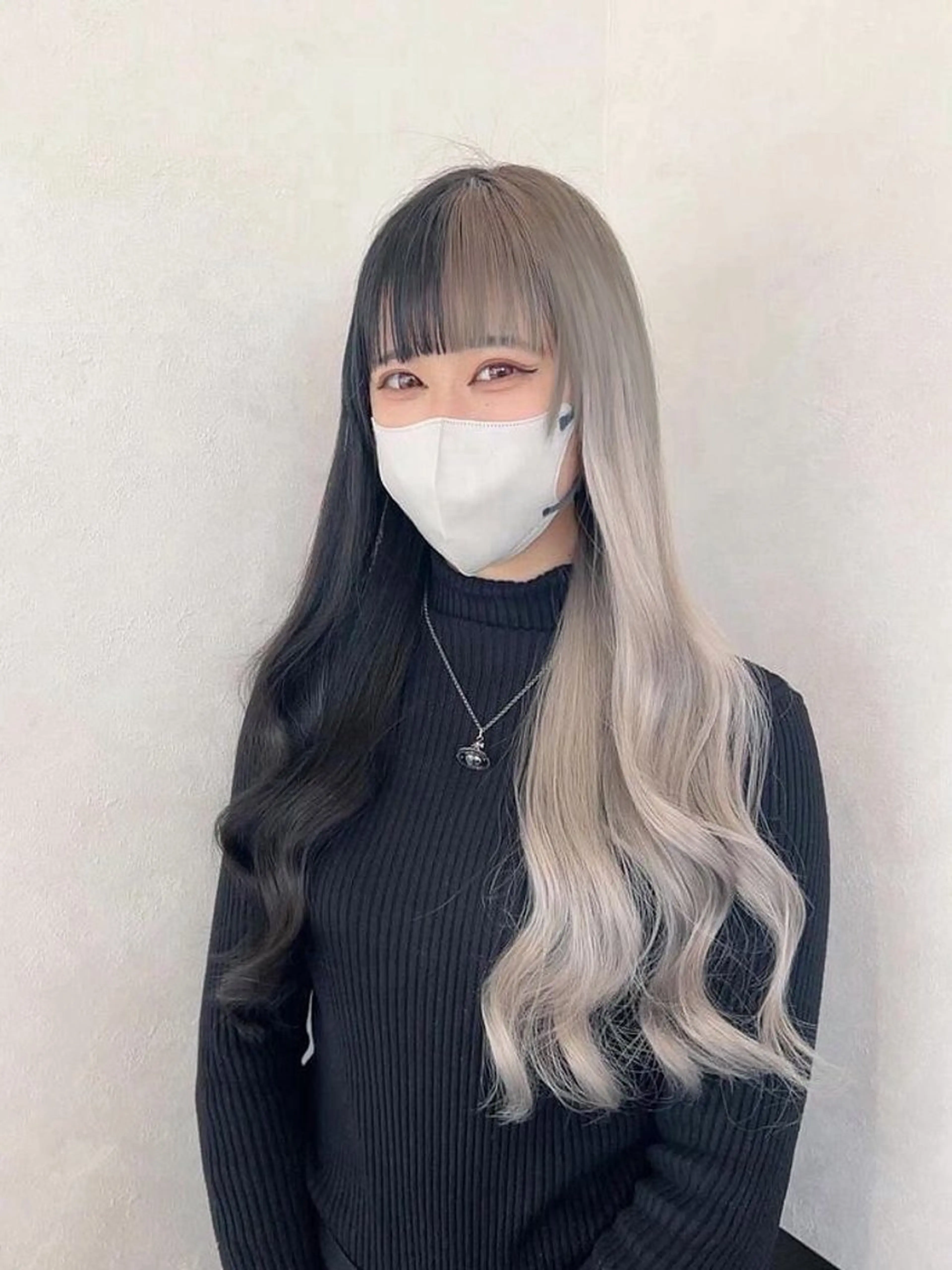 カラー ヘアカラー エクステ nehus nagaoka所属・🖤複雑履歴ブリーチ Mizuki 🖤のヘアスタイル