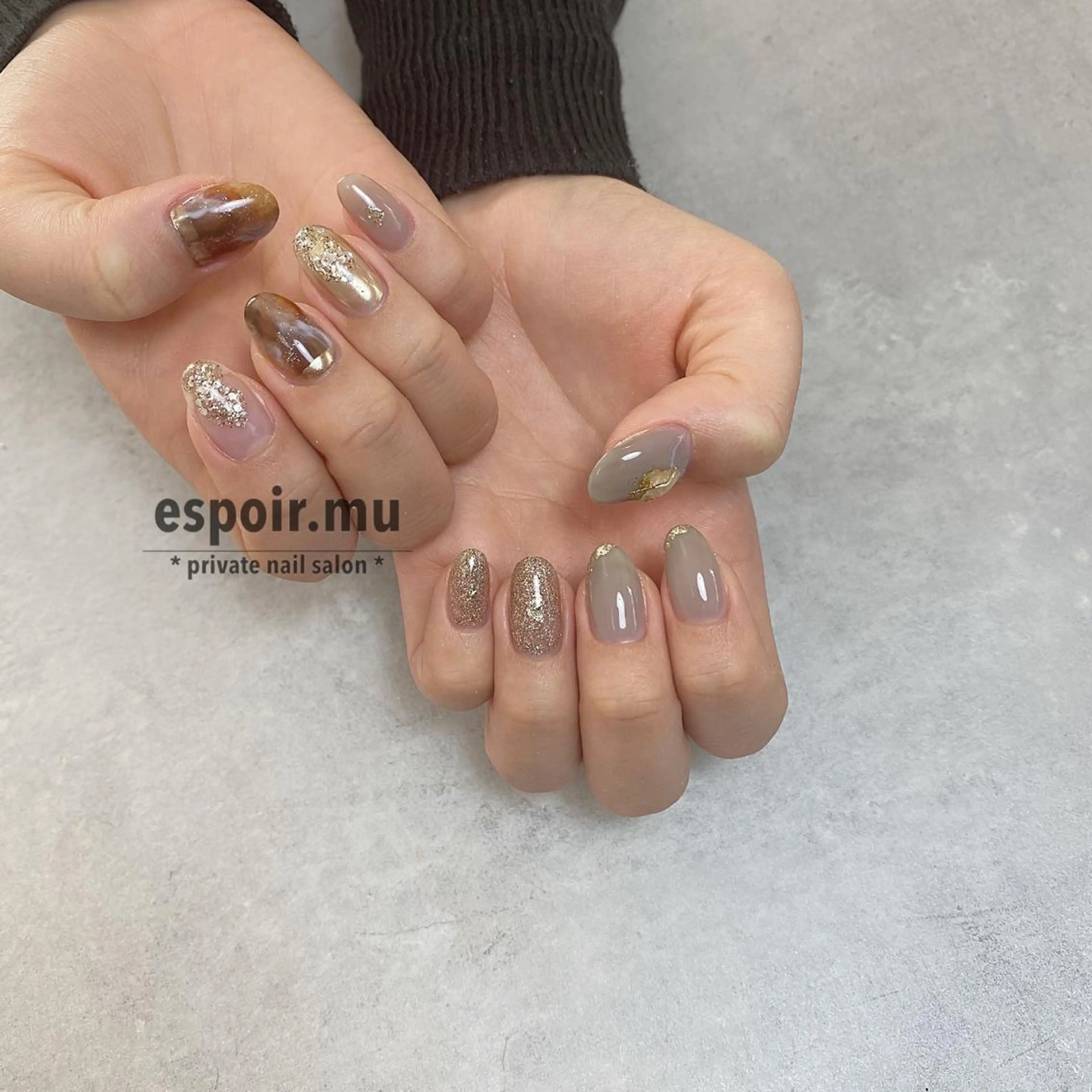 ミディアム ネイル espoir. muのネイルデザイン