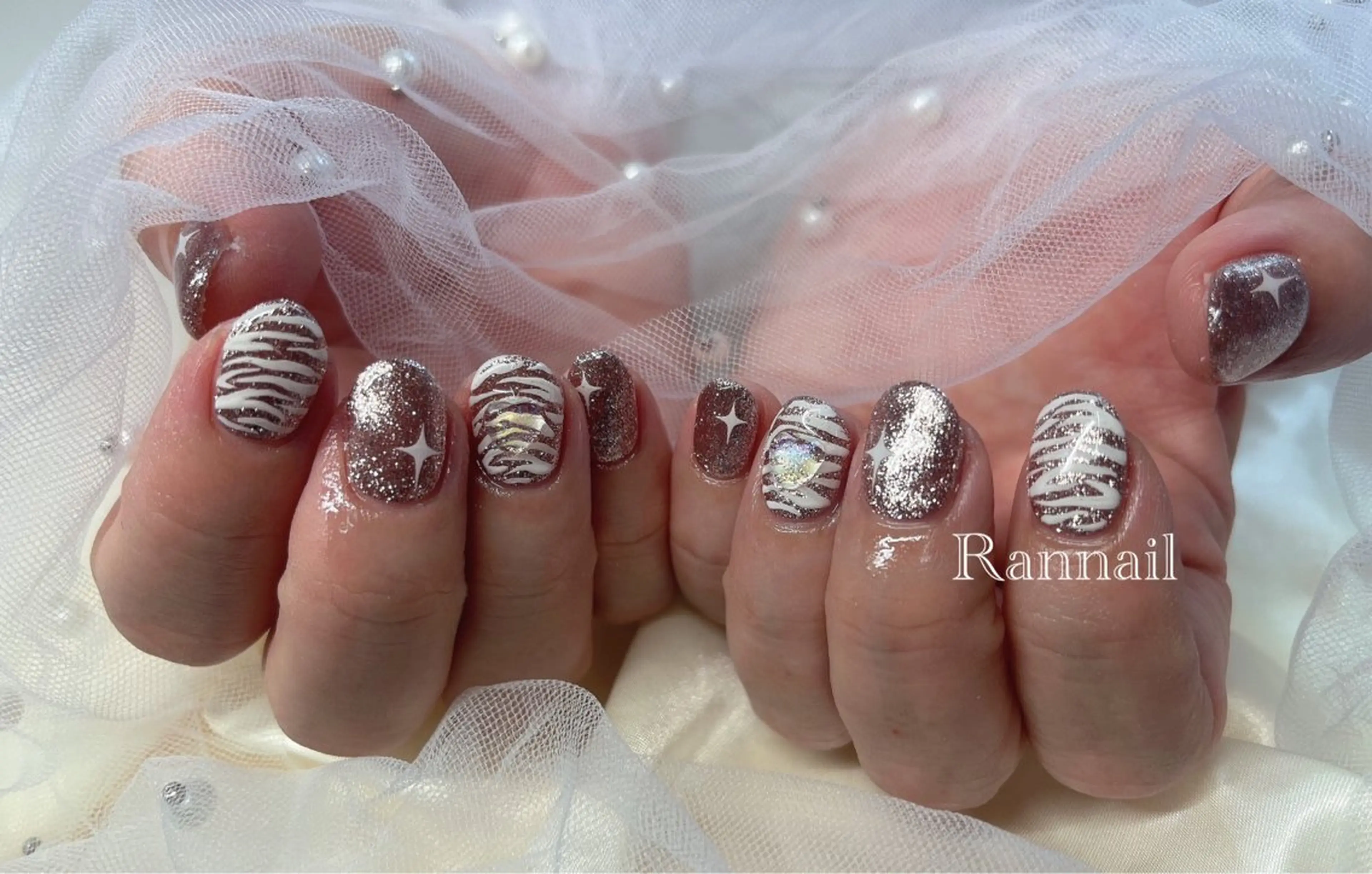 ネイル アニマル柄 ハンドネイル Ran  nail所属・Ran Nailのネイルデザイン