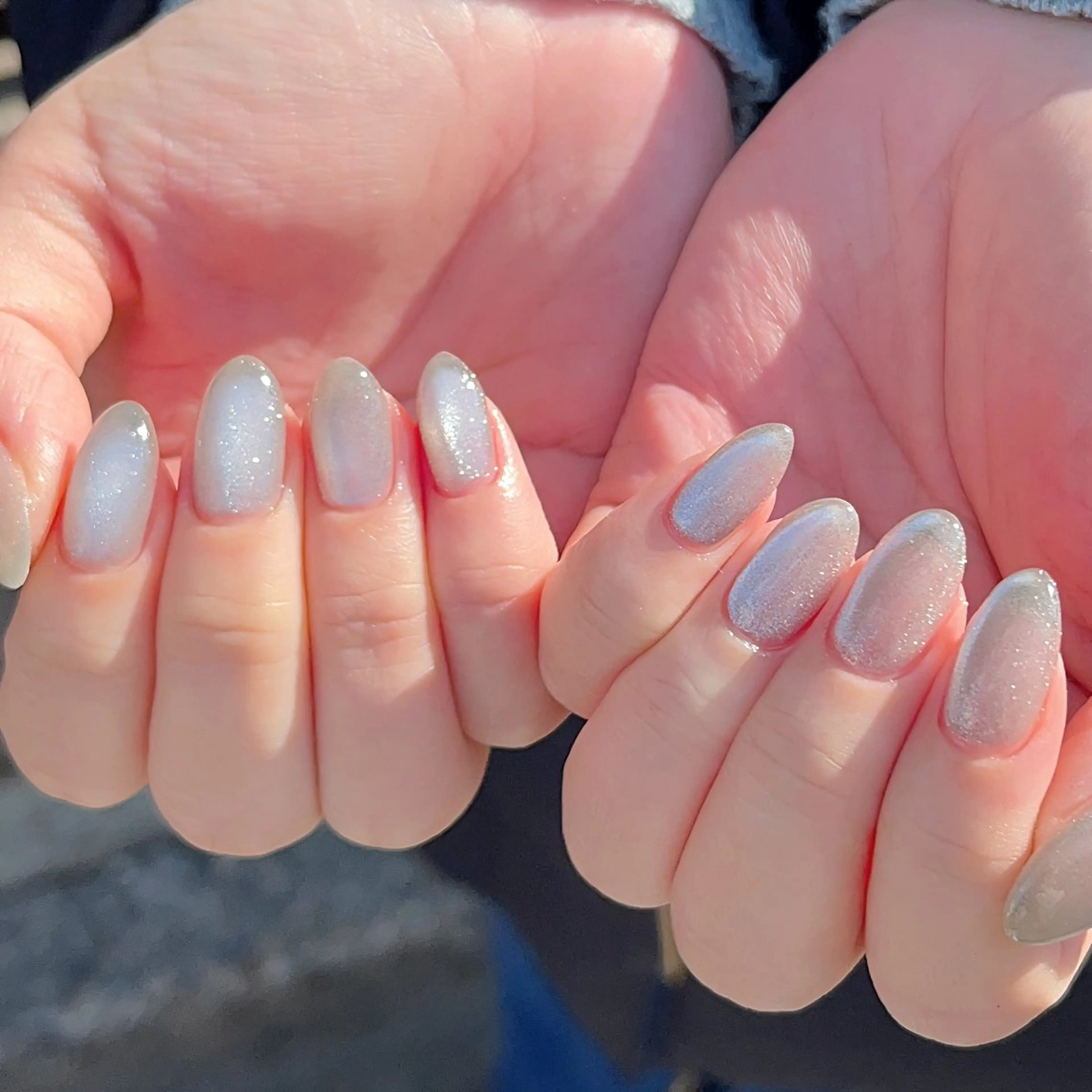 ネイル 長さ出し ハート マグネットネイル ピンク リボン ハンドネイル ハンドケア 🫧OPELIA NAIL渋谷🫧のネイルデザイン