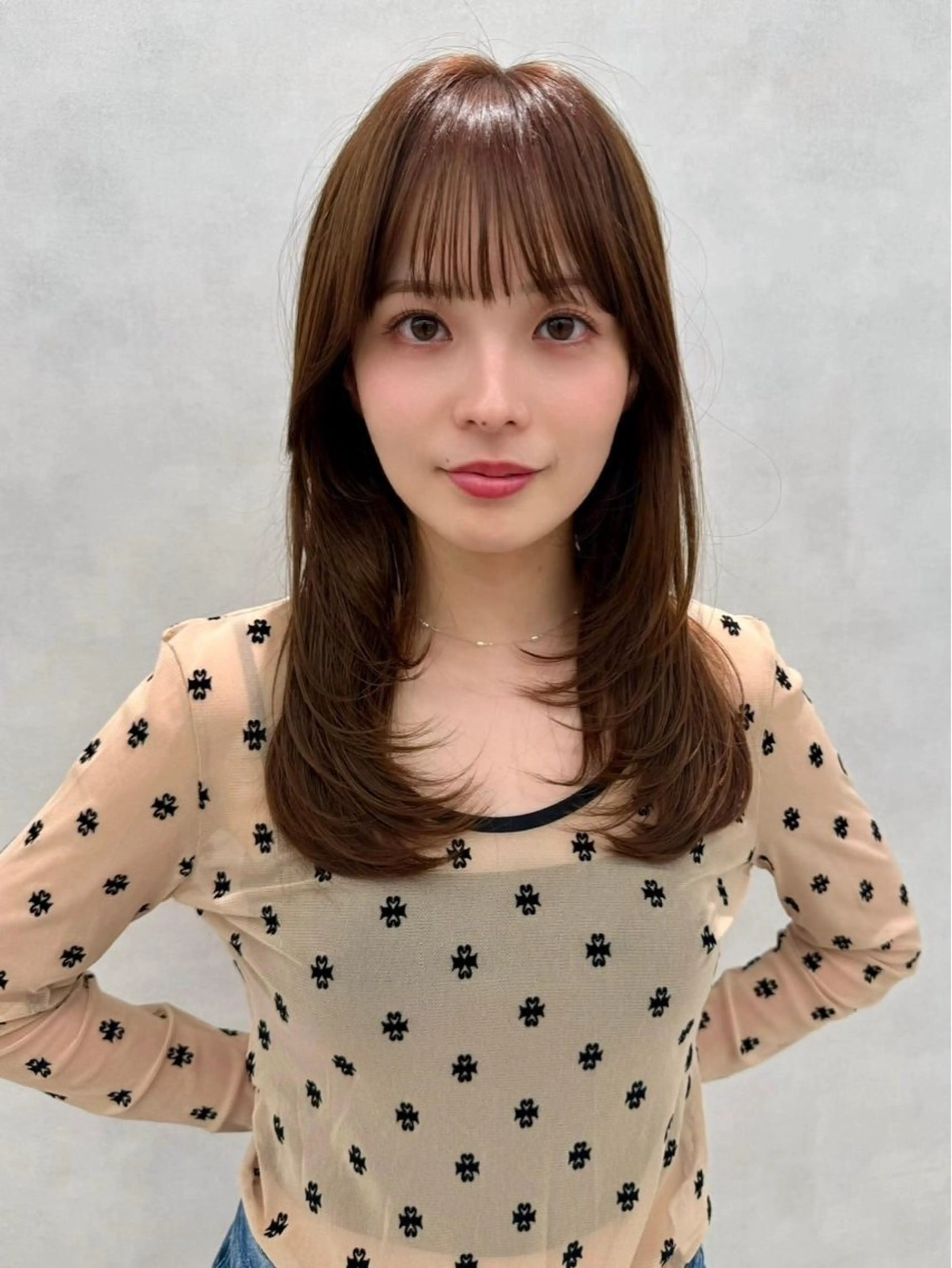 ロング カラー パーマ ヘアアレンジ カット ヘアカラー ✨韓国レイヤー/ 髪質改善✨　冨永剛のヘアスタイル