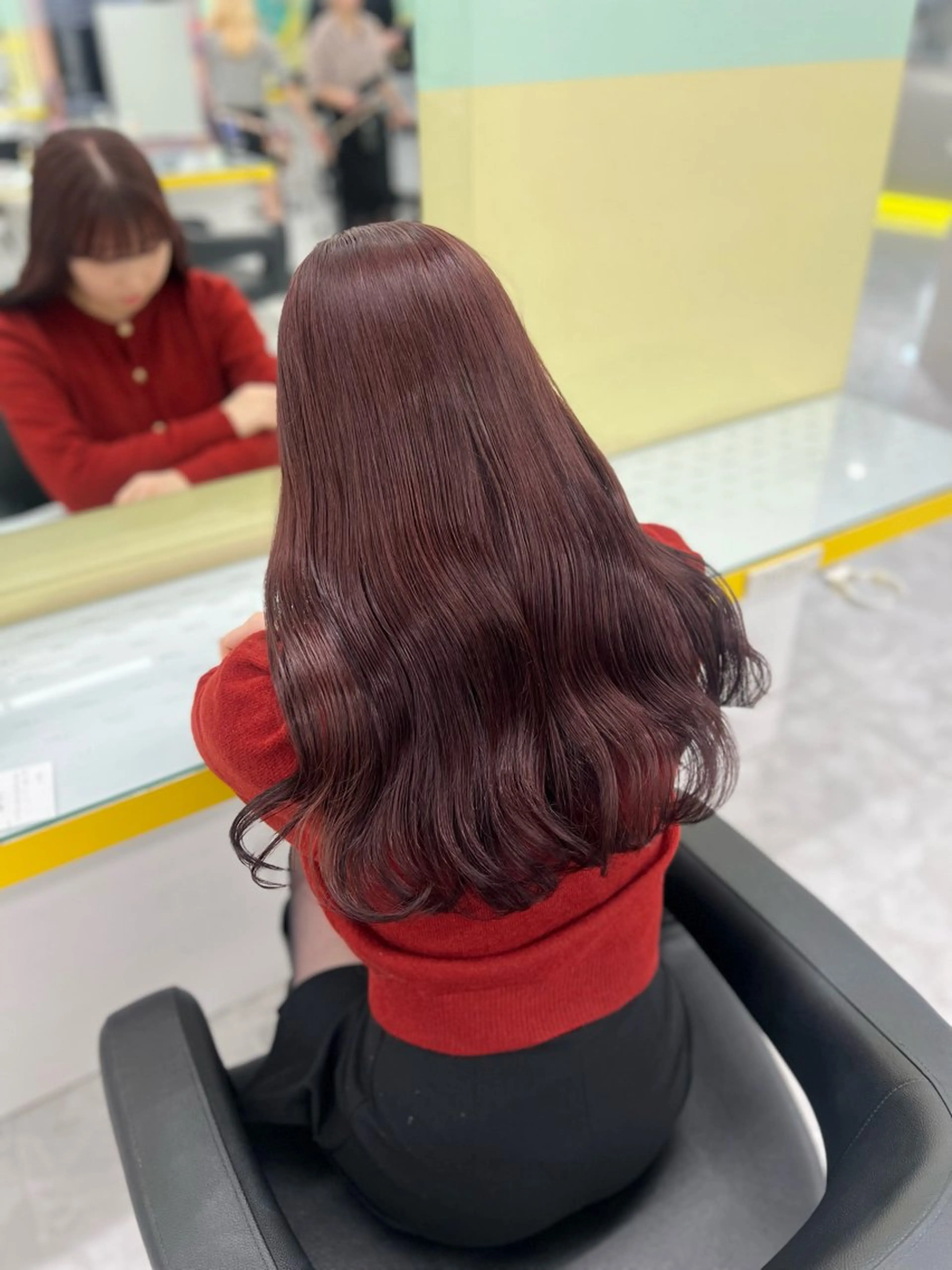ロング カラー オレンジ カット ヘアカラー 💖暖色系の プロ💖RINAKOのヘアスタイル