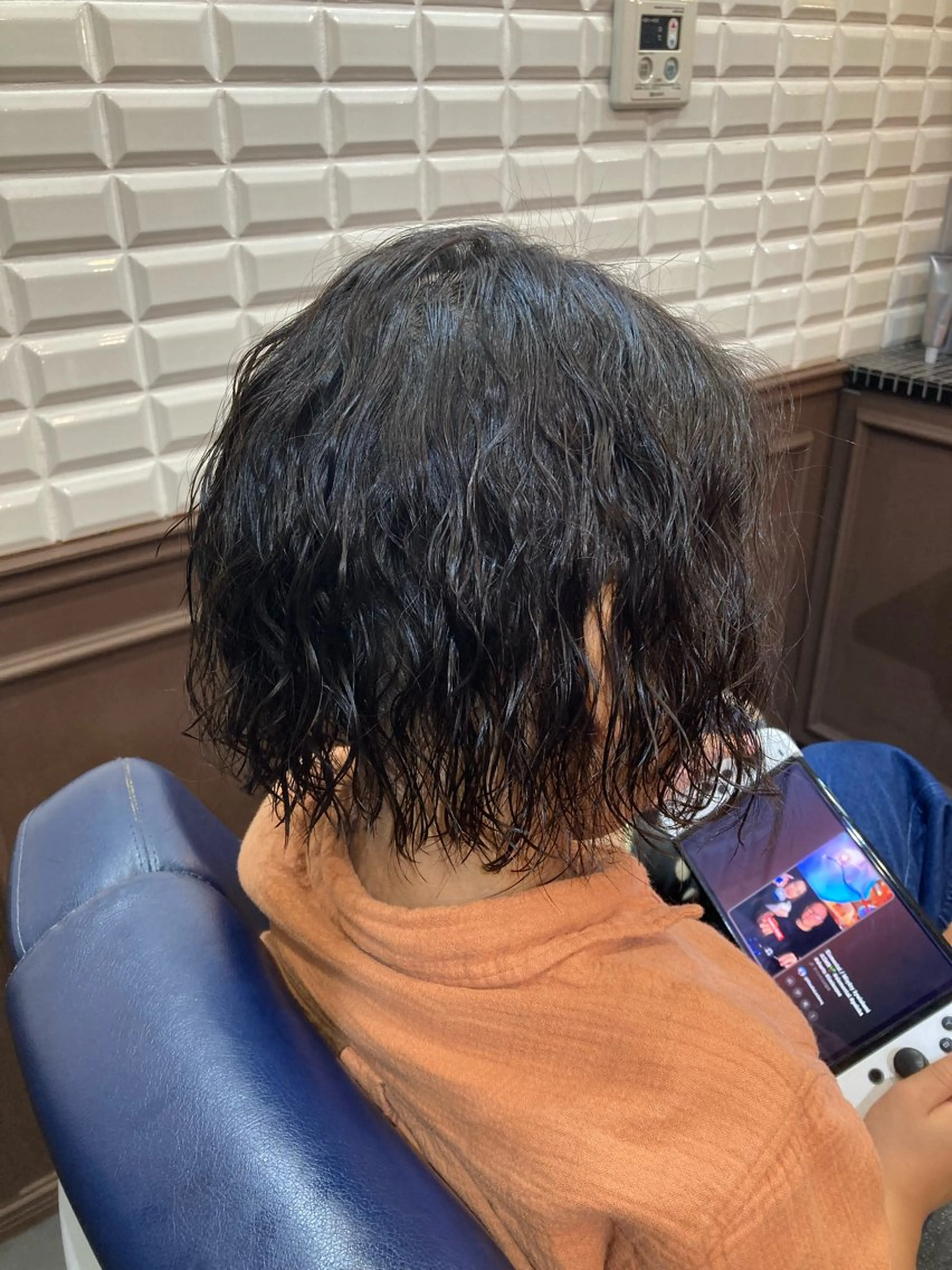 ミディアム メンズ ミディアムパーマ メンズパーマ ルピナス中田店長 山口大地のヘアスタイル