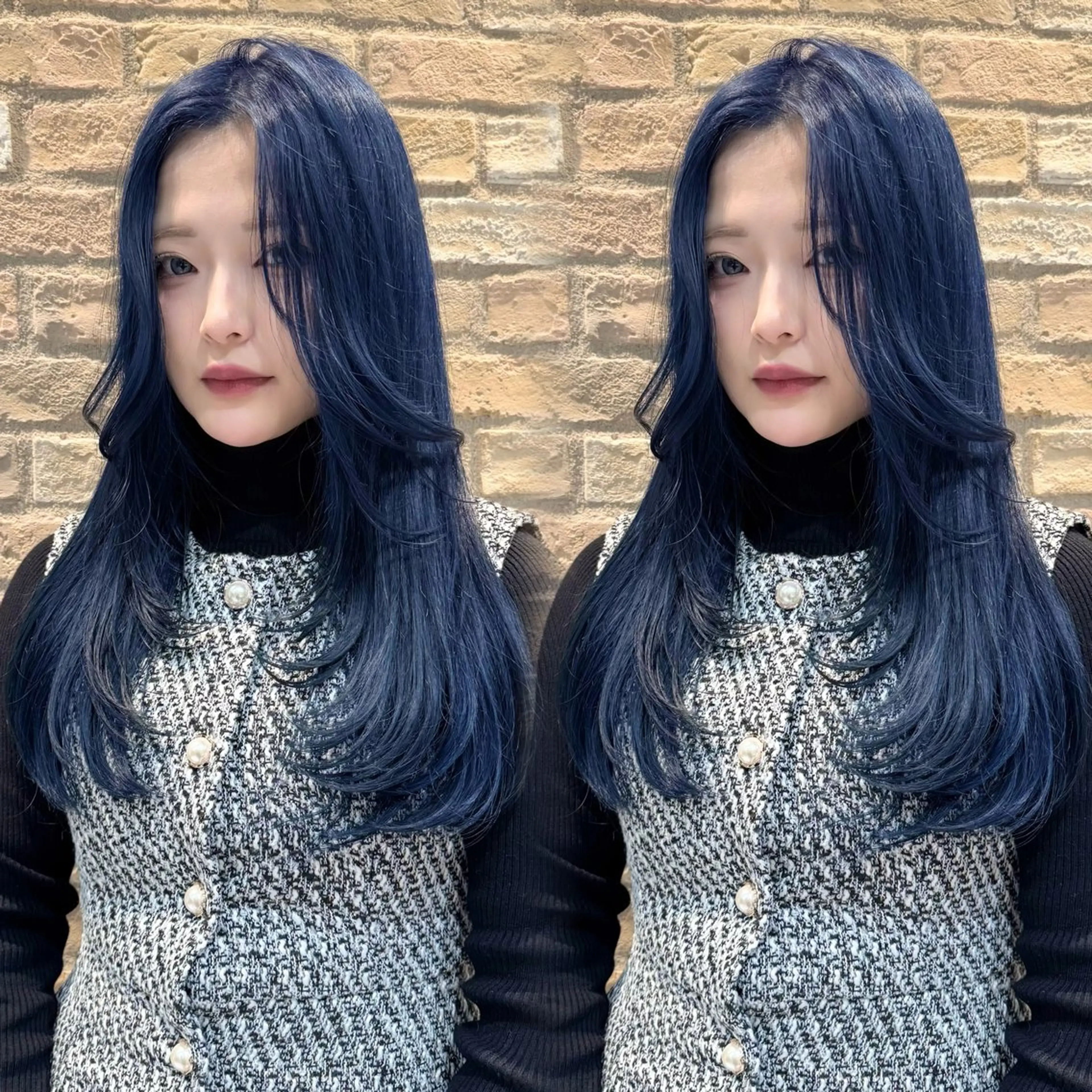 ロング カラー カット ヘアカラー トリートメント Loom by Sea 新宿所属・🦋Kaede/艶/ レイヤー/ミディアムのヘアスタイル