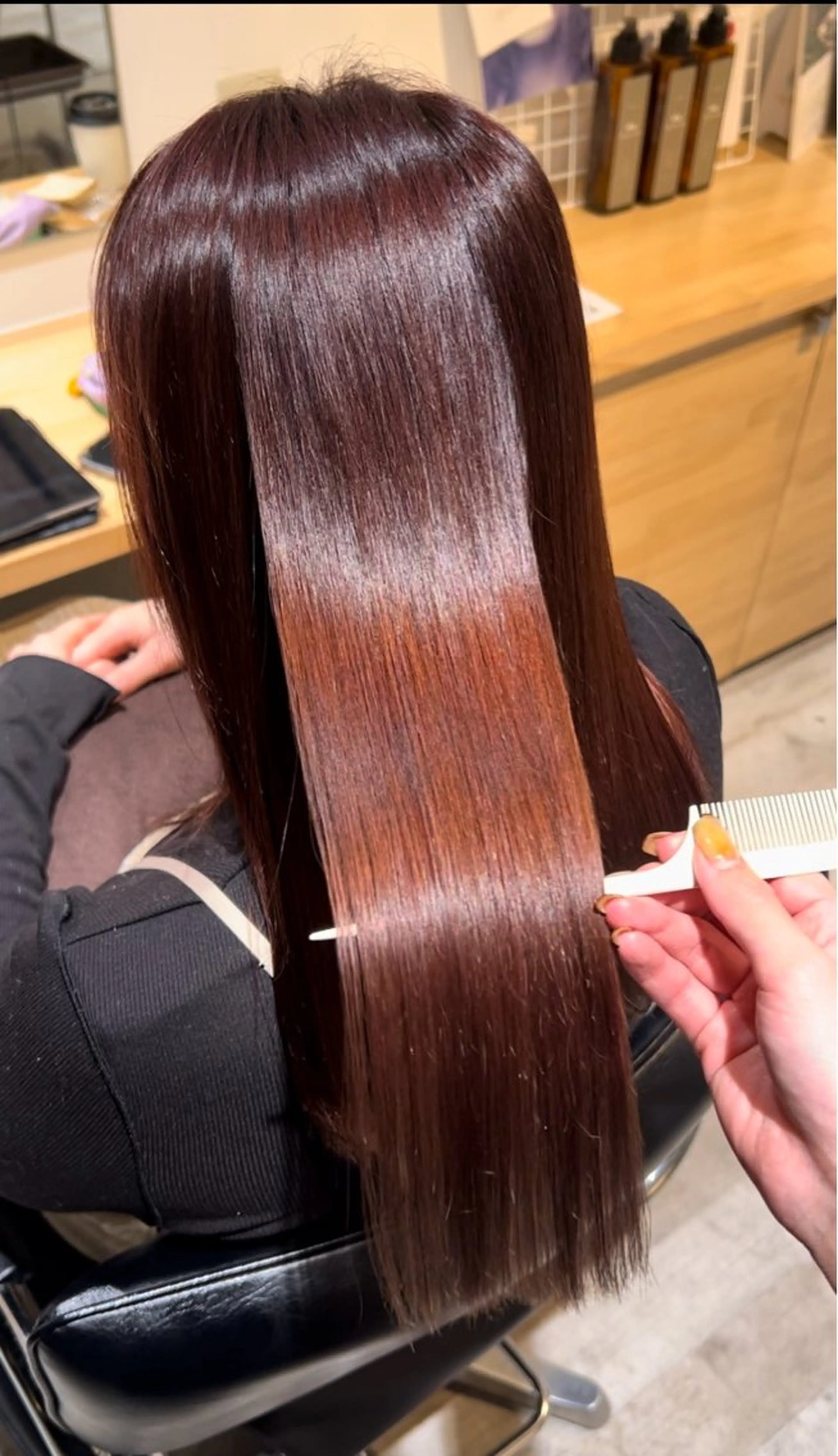 ロング カット ヘアカラー トリートメント ヘッドスパ 髪質改善/オーガニッ クカラー/栞南のヘアスタイル